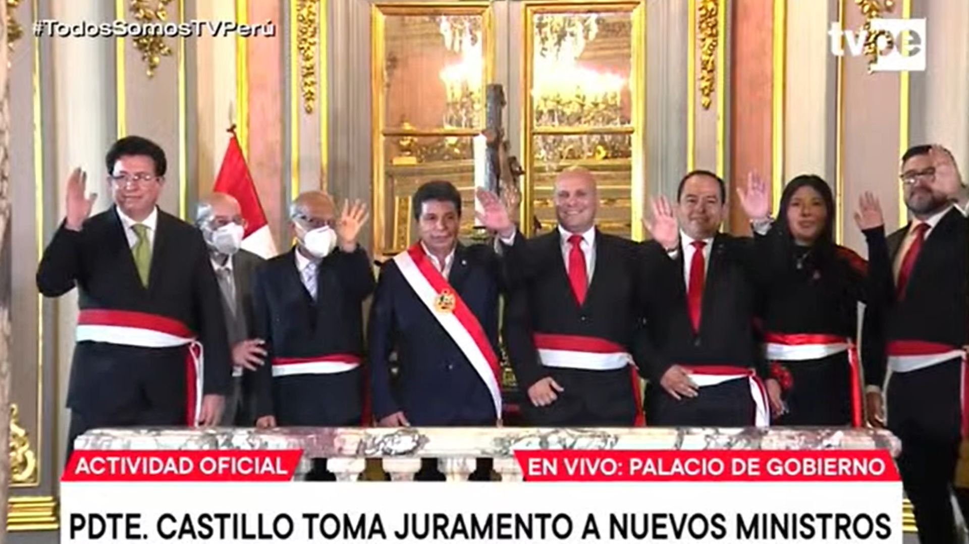 Gabinete de Ministros renovado por Pedro Castillo.