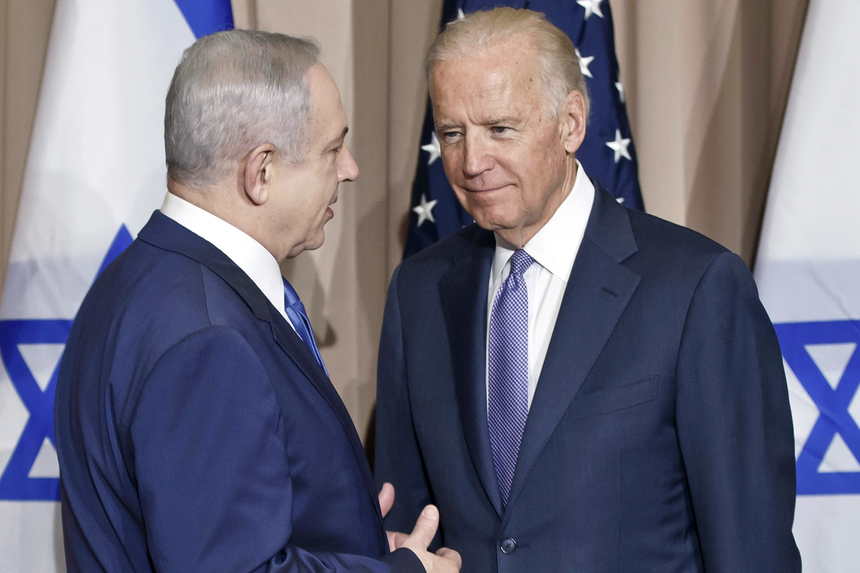 Benjamin Netanyahu y Joe Biden (AP Foto/Michel Euler, Archivo)