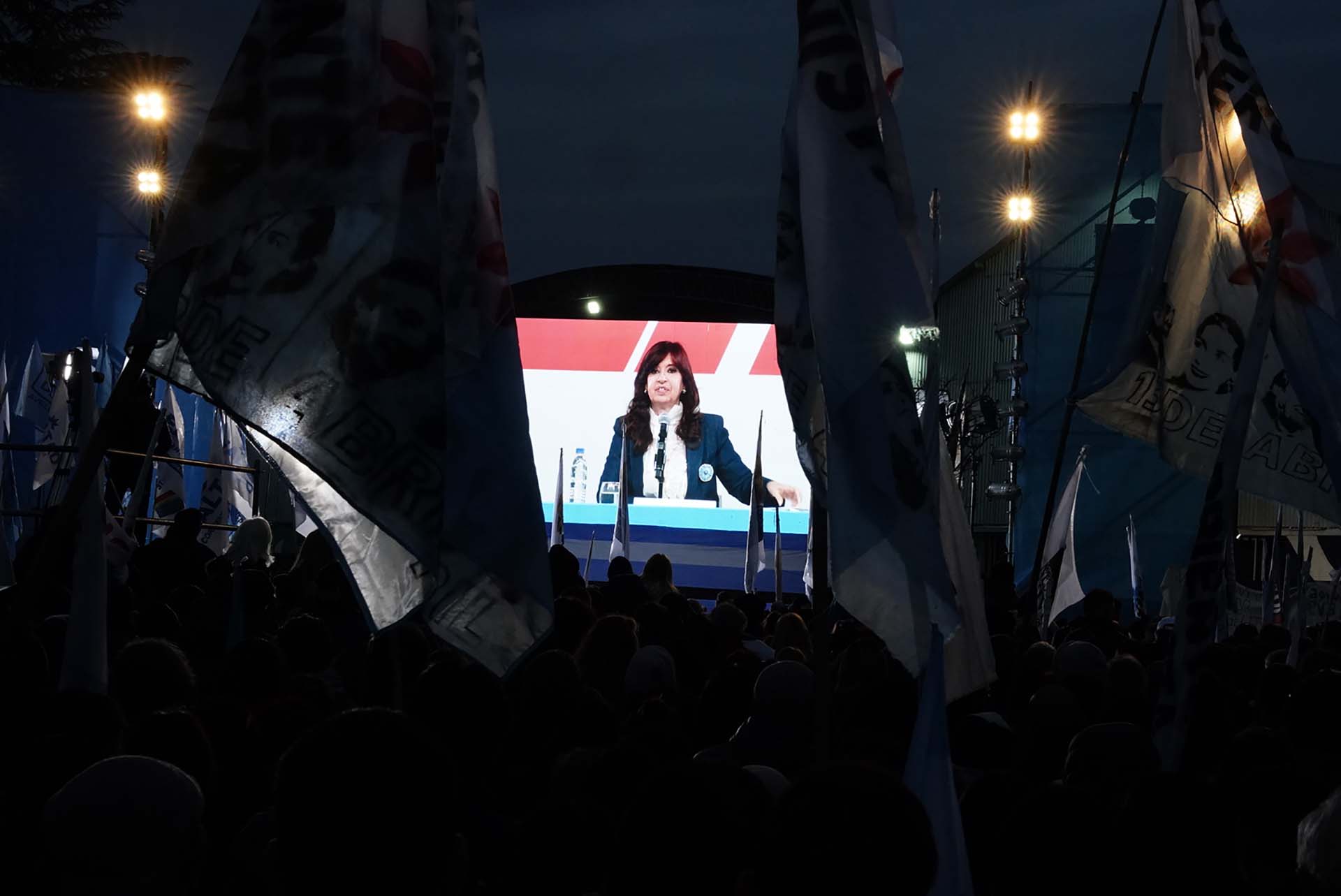Miles de militantes acompañaron a Cristina Kirchner en el acto de la CTA (Franco Fafasuli)