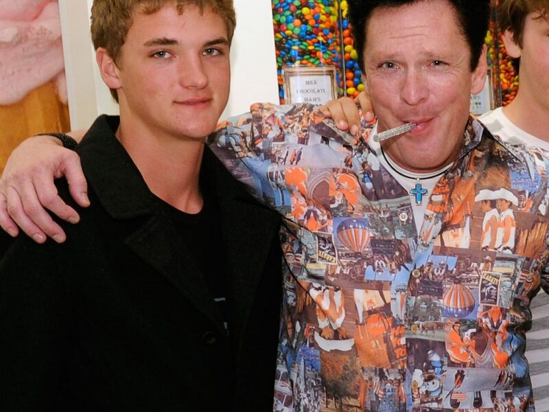 Hudson y su padre Michael Madsen.