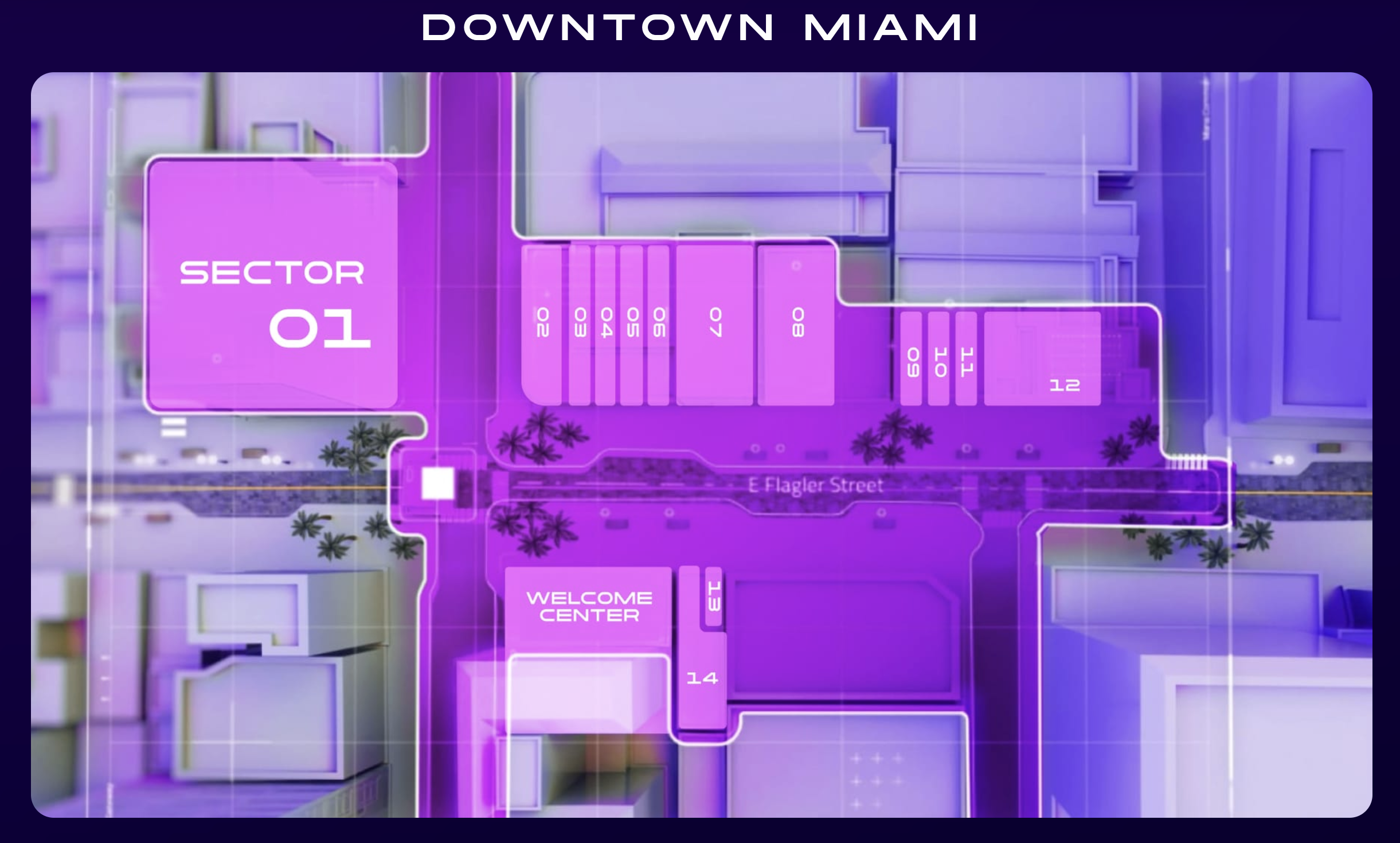 Doce edificios en dos manzanas del Dowtown serán copados por "The Gateway", arte web3, durante Miami Art Week.