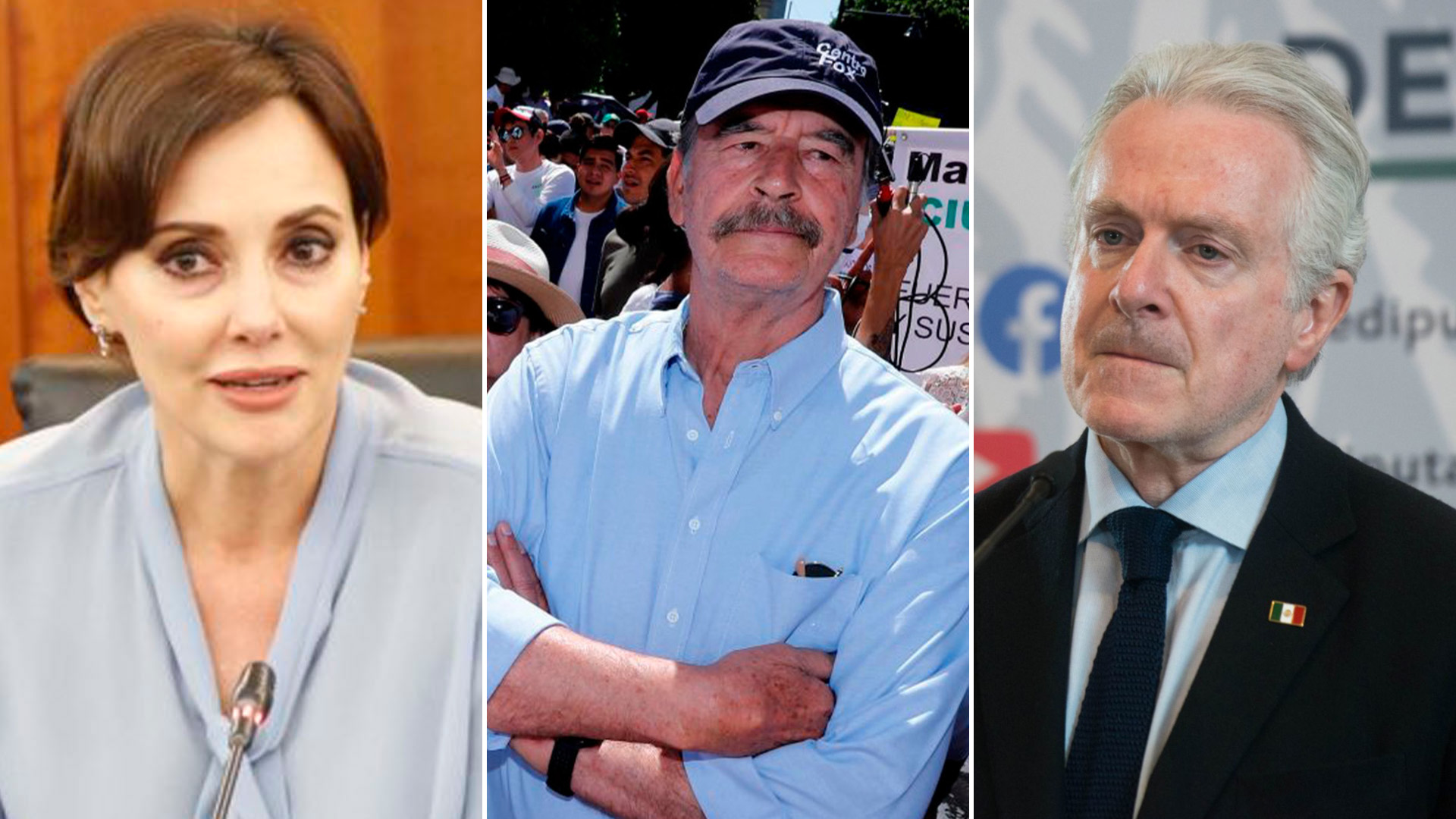 Lilly Téllez, Santiago Creel y Fox; las reacciones de la oposición al mitin de AMLO 