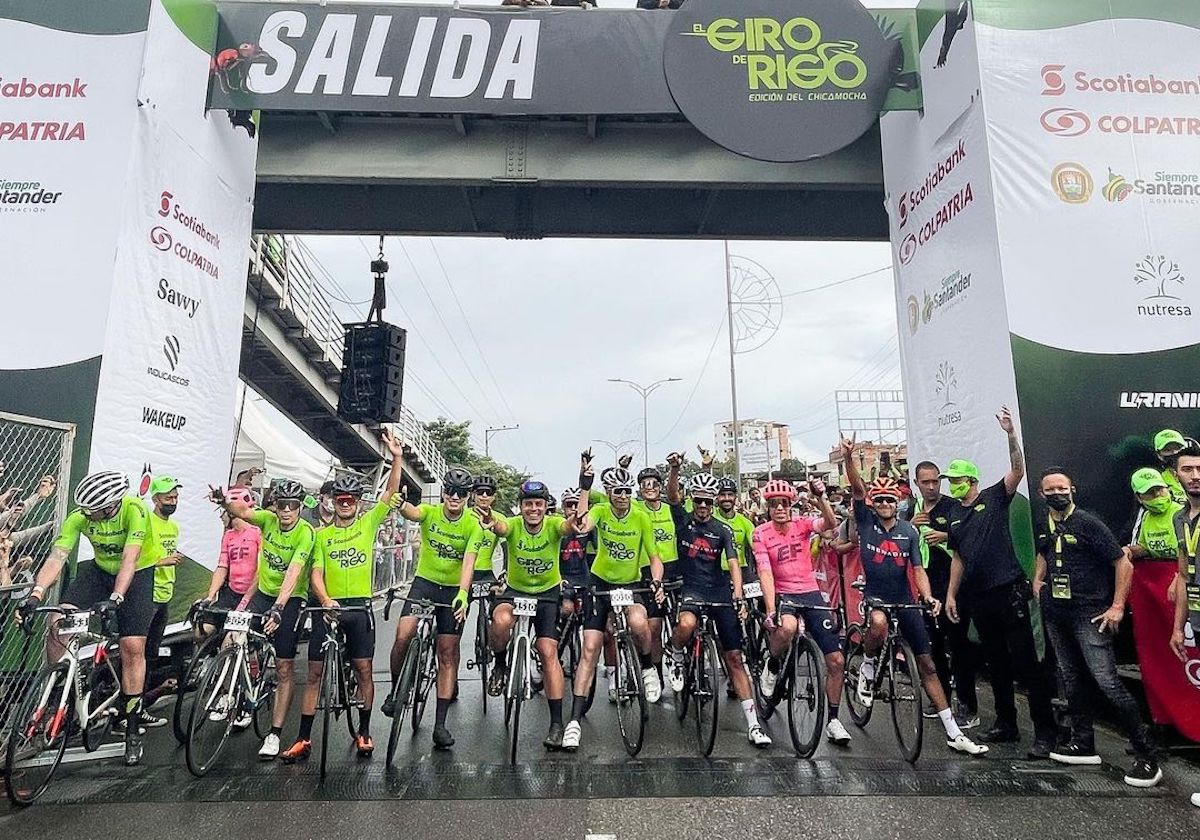 La millonaria inversión del Giro de Rigo generó molestia entre ciclistas de Santander. Foto: Instagram @elgiroderigo