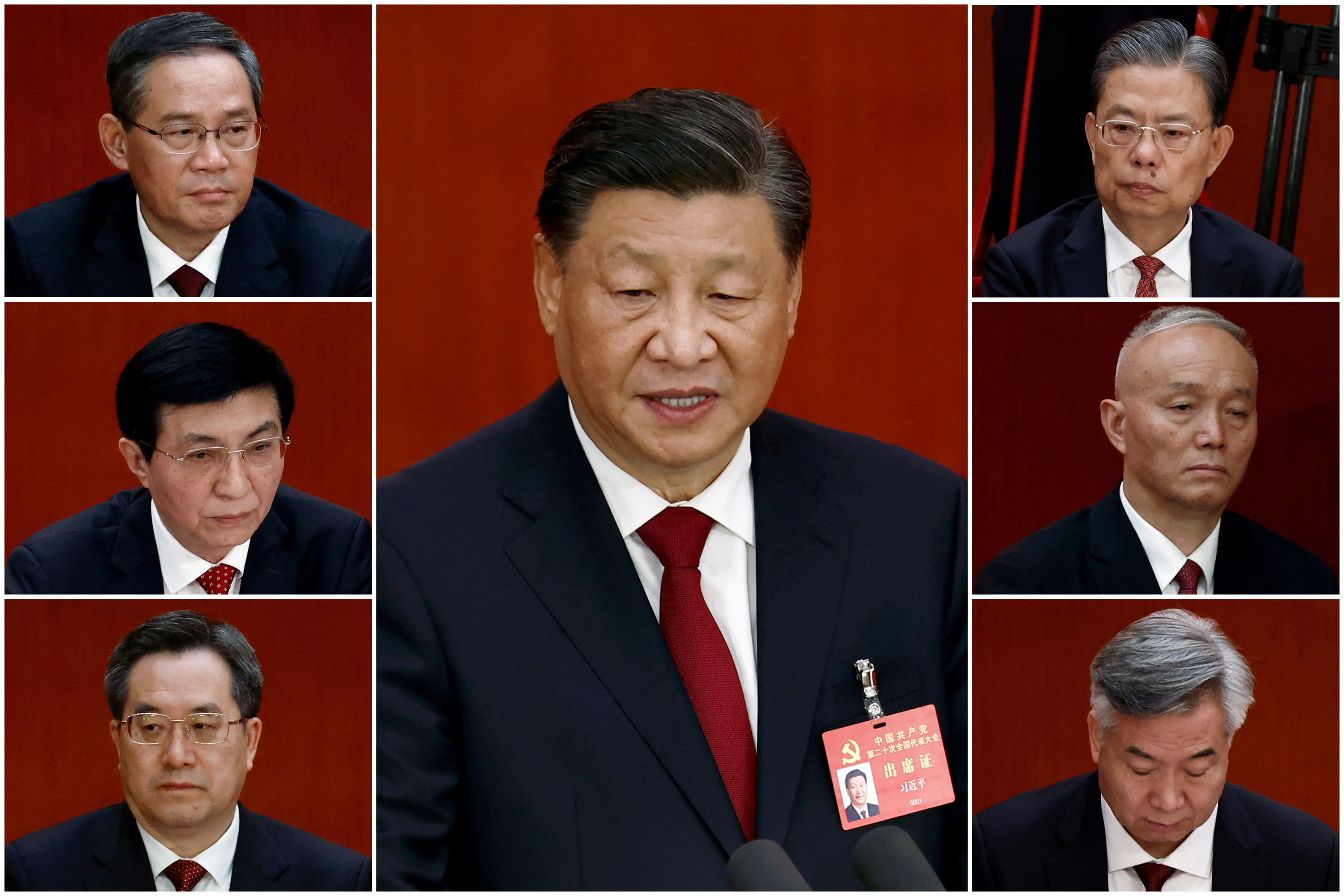 Xi Jinping surrounded by loyal allies (Reuters)
