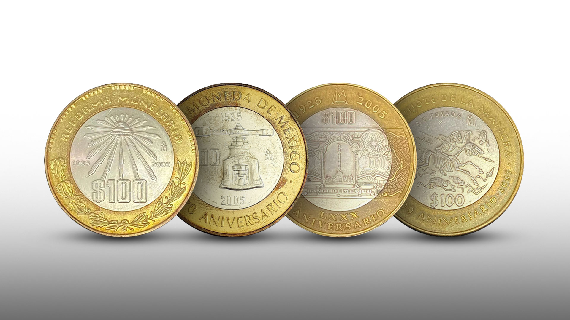 Estas son las monedas de 100 pesos . (Imagen: Infobae)