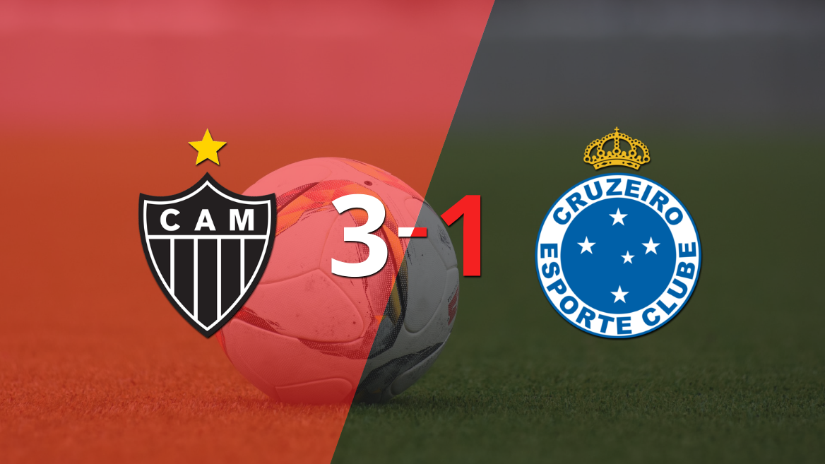 Atlético Mineiro gana 3-1 a Cruzeiro con doblete de Hulk
