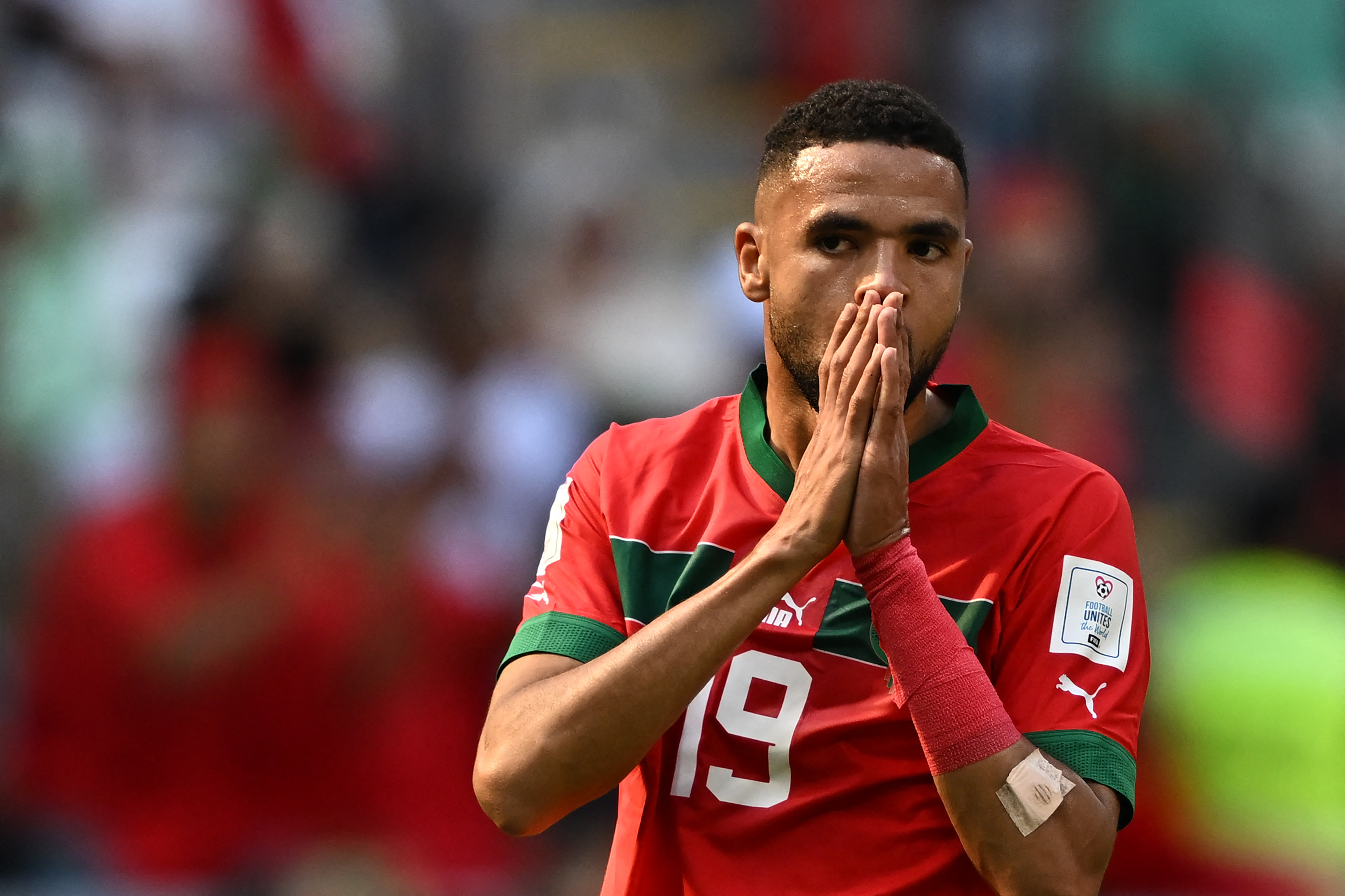Marruecos tuvo la oportunidad de romper el cero en un tiro libre directo. (MANAN VATSYAYANA / AFP)