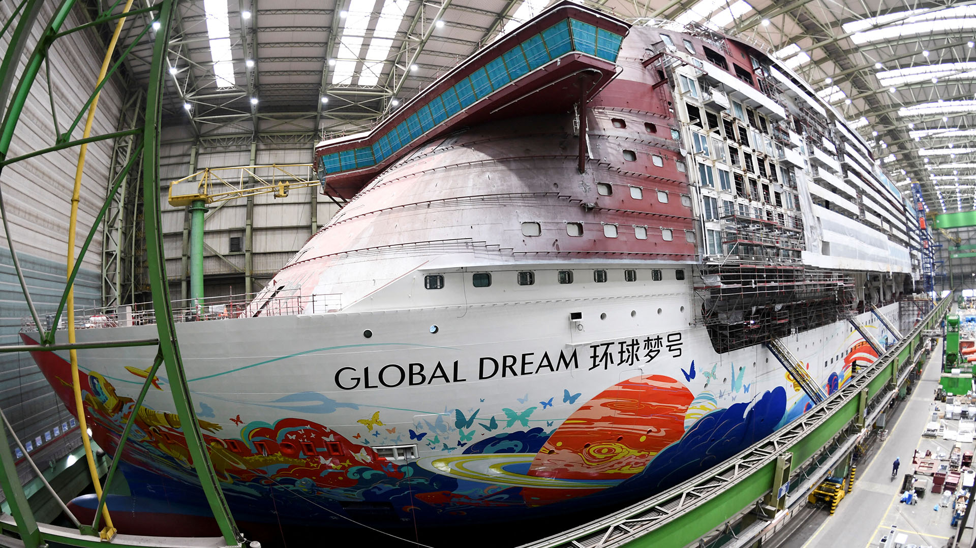 En Global Dream en el astillero de Wismar, Alemania. (REUTERS/Annegret Hilse)