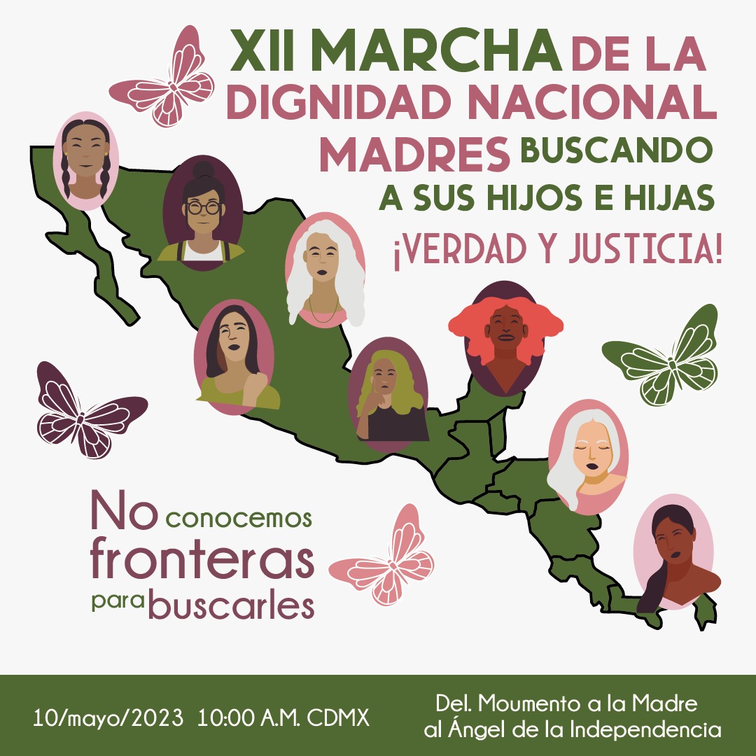 El punto de encuentro de la XII Marcha de la Dignidad Nacional será el Monumento a la Madre en la CDMX (Twitter/@amnistiamexico)