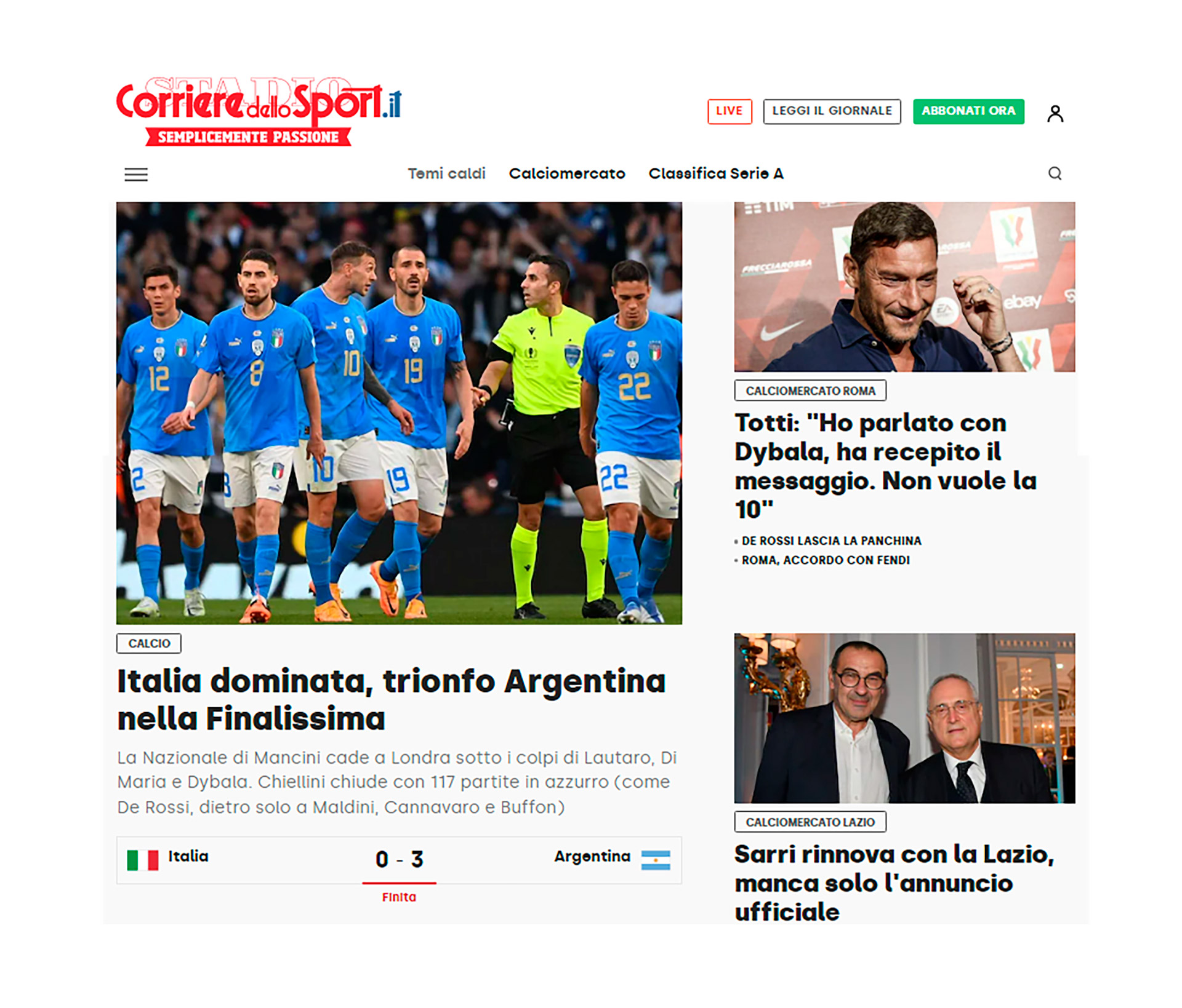 Italia dominada, triunfo de Argentina en la Finalissima