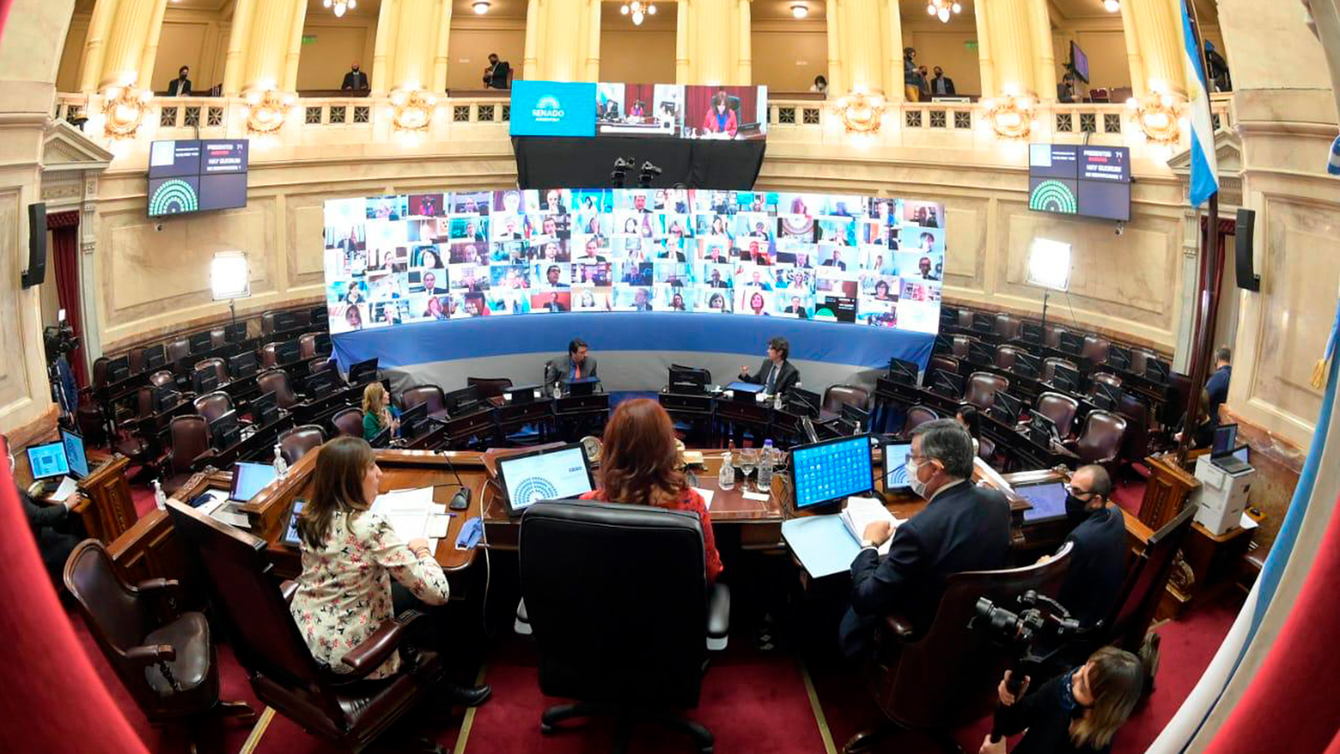 Esta tarde, el Senado aprobó en la primera sesión virtual los 20 DNU del presidente Alberto Fernández