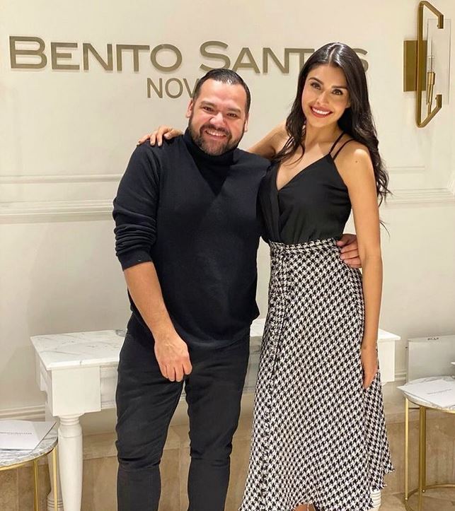 Benito Santos fue quien confeccionó el vestido de Fernanda Gómez en su boda con "Canelo" (Foto: Instagram/@kristalsilva_)