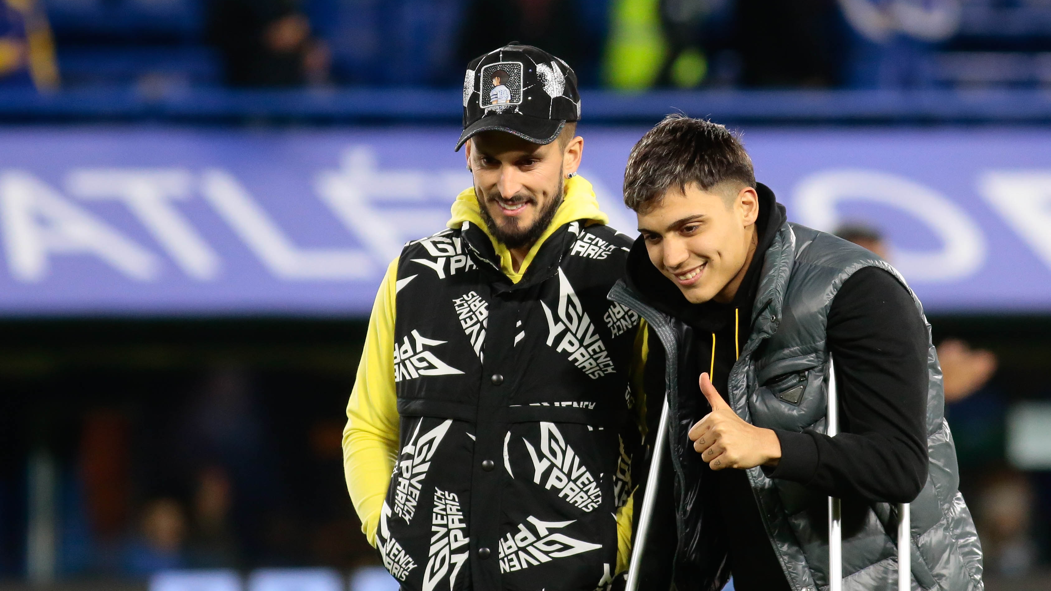 El Changuito Zeballos acompañó ayer al equipo en la Bombonera