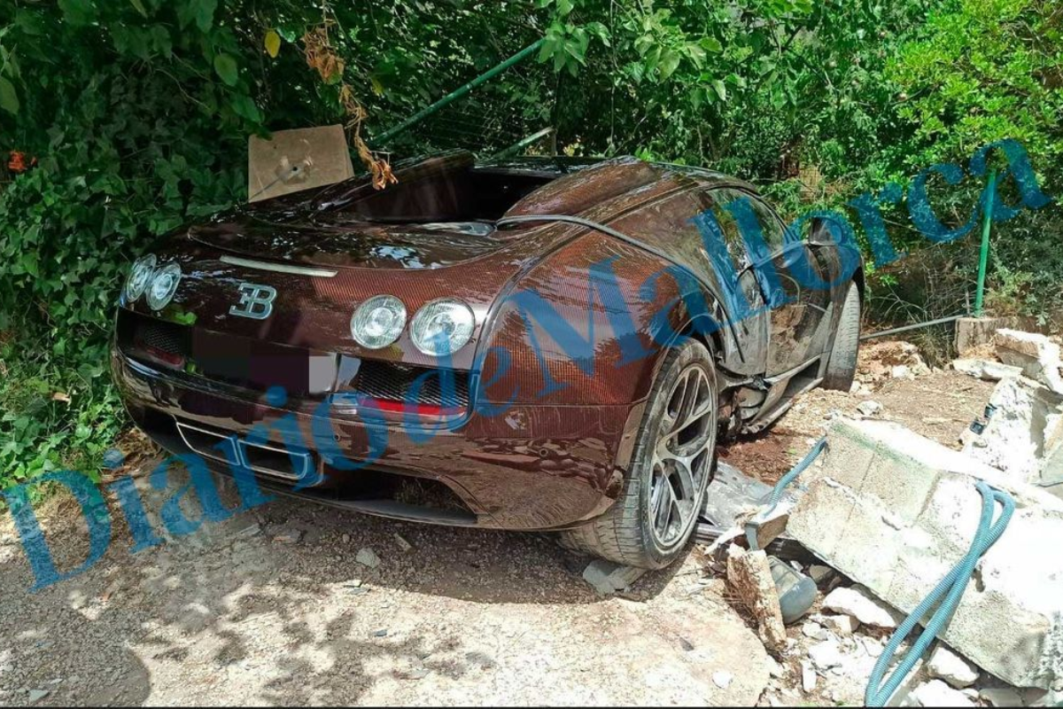 This is Cristiano Ronaldo's luxurious car that suffered an accident.  (Photo: Mallorca Newspaper)