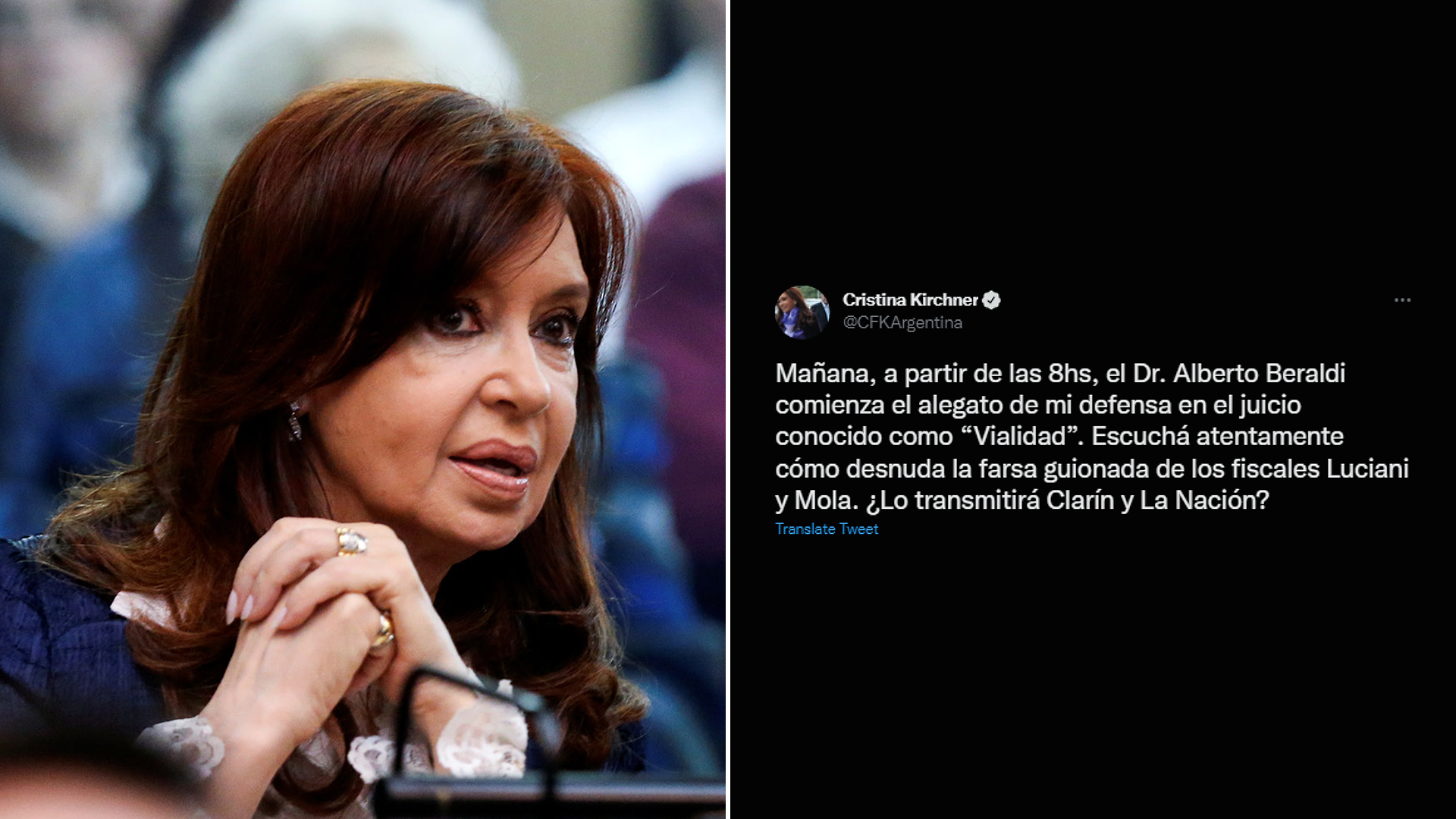 Juicio Por La Obra Pública Cristina Kirchner Convocó Por Redes A Que