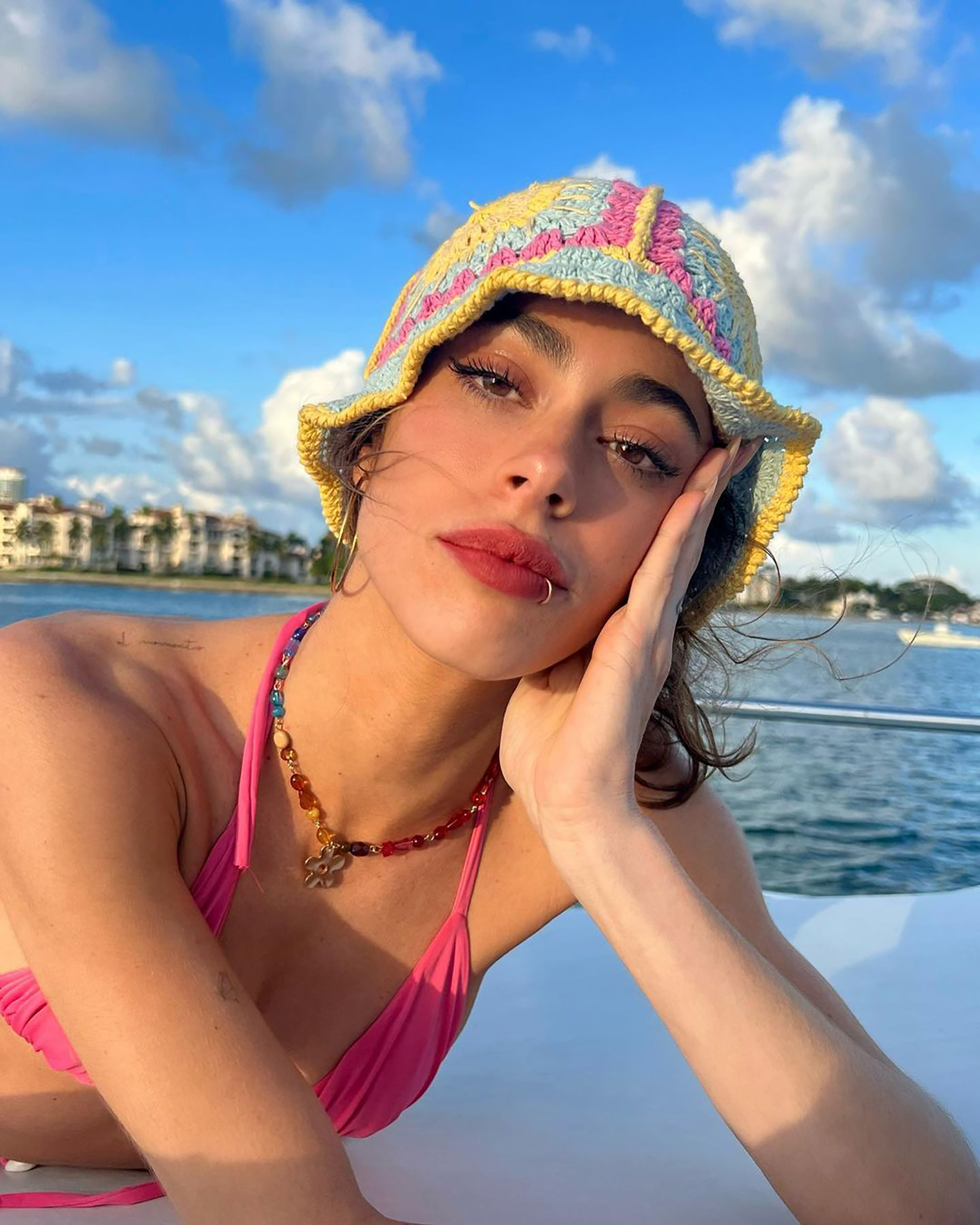 Playa, sol y relax: la primera parada de las vacaciones de Rodrigo De Paul y Tini Stoessel fue en Miami