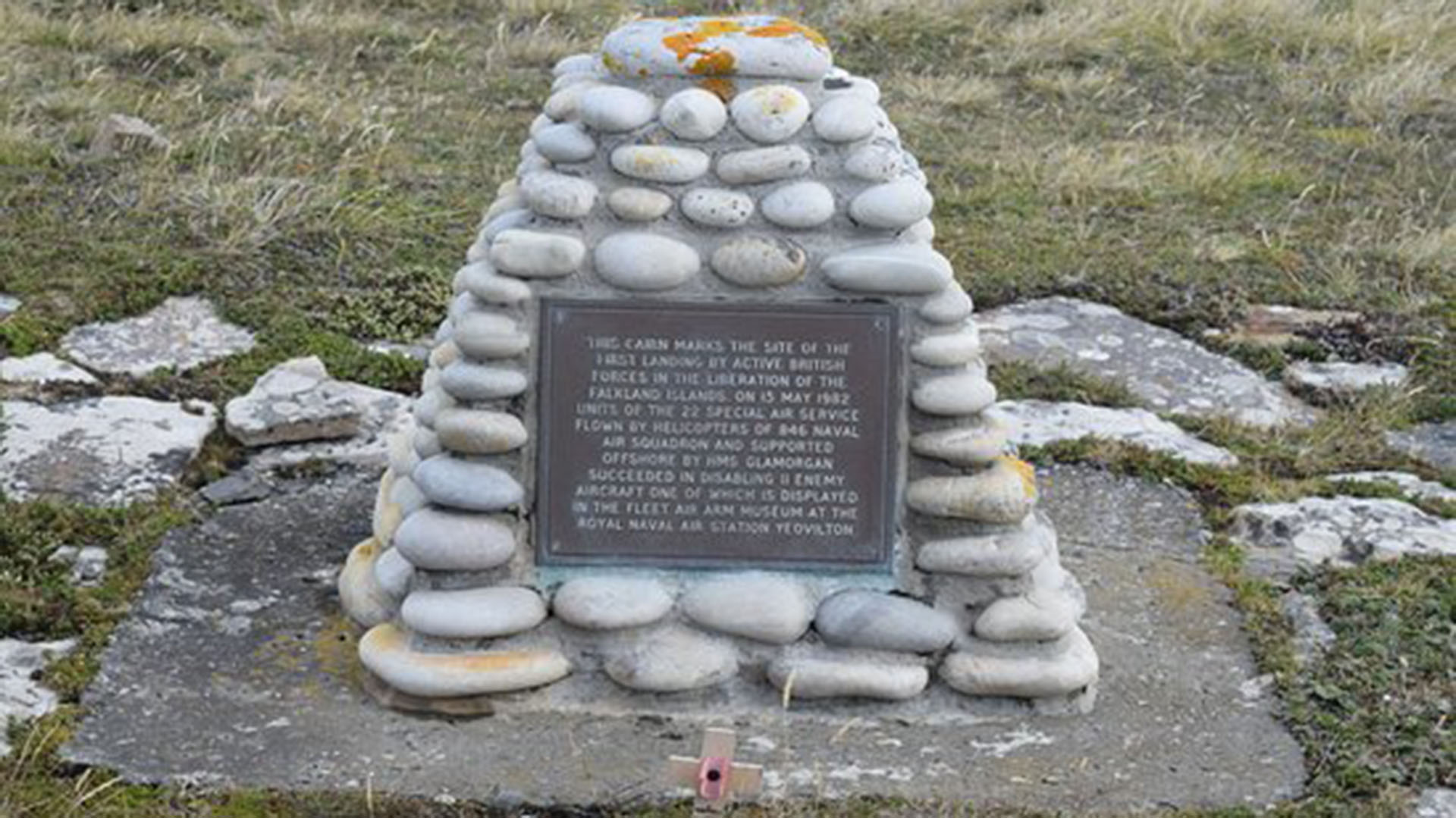 Uno de los monumentos en la Isla Borbón 