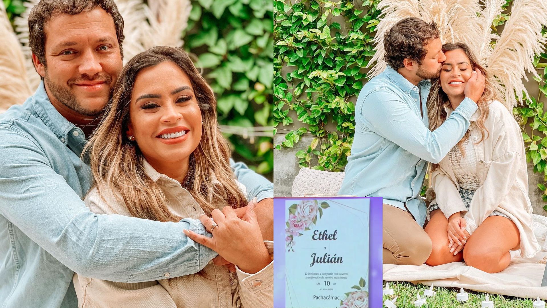 Ethel Pozo and Julián Alexander look very much in love one month after their wedding.  (instagram)