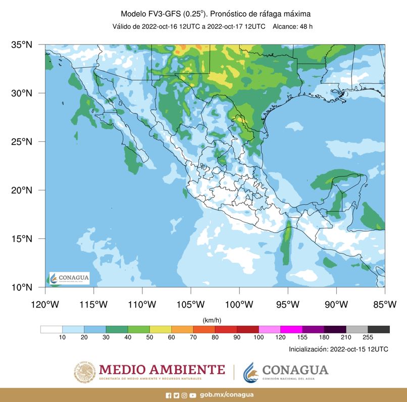 El frente frío núm. 5 llegó a México.
(Foto: Conagua)