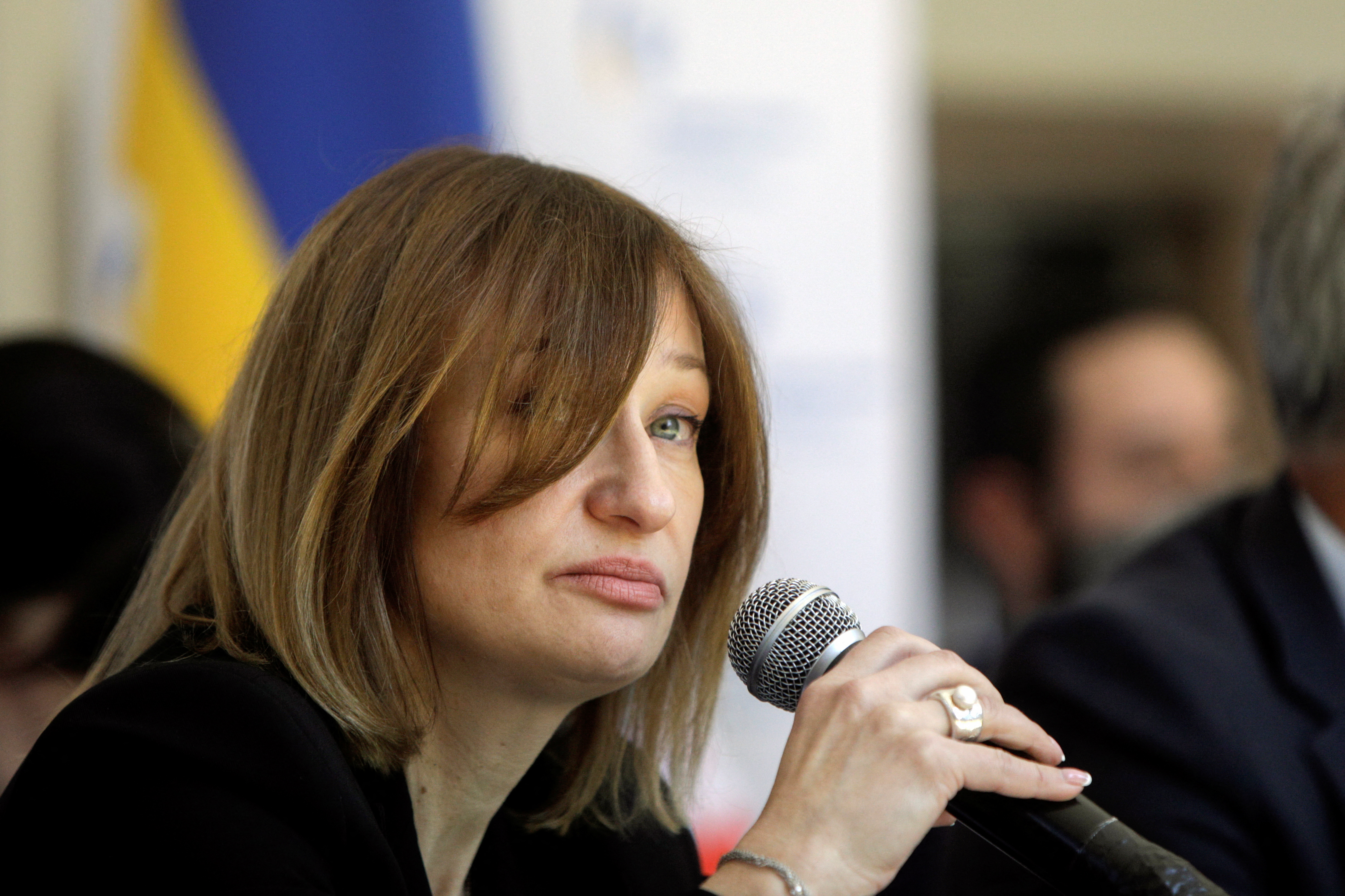 La embajadora de Ucrania en México, Oksana Dramaretska, aseguró que la instalación de la mesa era “una vergüenza”. (Foto: REUTERS/Luis Cortés/ Archivo)