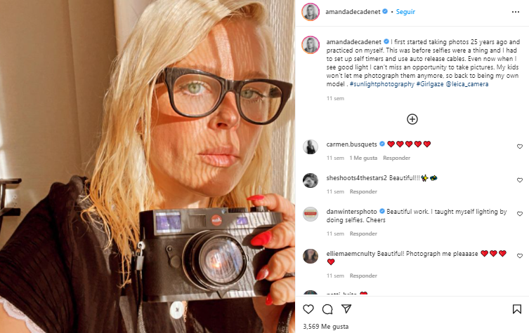 La fotógrafa Amanda contó cómo inició su carrera (Foto: Instagram/@amandadecadenet)