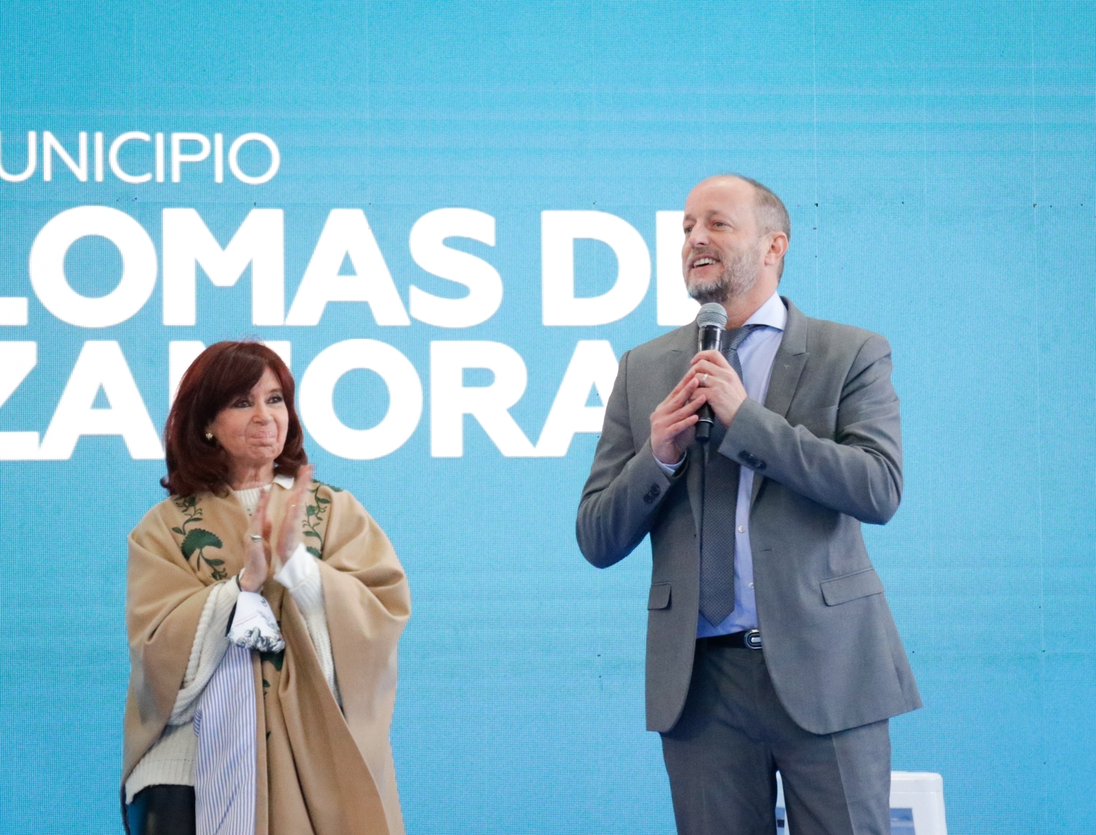 Insaurralde junto a la vicepresidenta Cristina Kirchner 