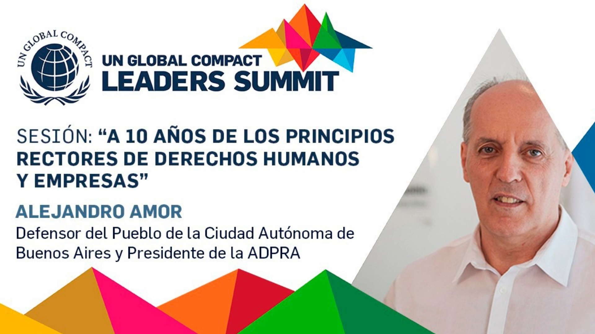 Alejandro Amor, Defensor del Pueblo de la Ciudad Autónoma de Buenos Aires (Créditos: Cumbre de Líderes de Pacto Global)