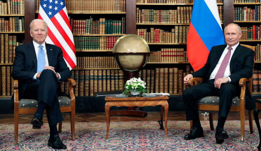 El presidente de EEUU, Joe Biden; y el ruso, Vladimir Putin