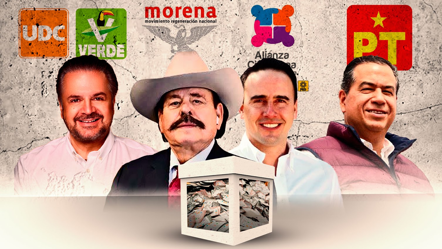 En qué partidos han estado los candidatos a la gubernatura de Coahuila 2023