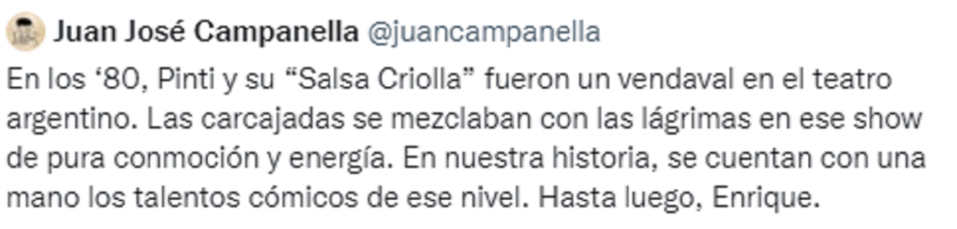 El mensaje de Juan José Campanella