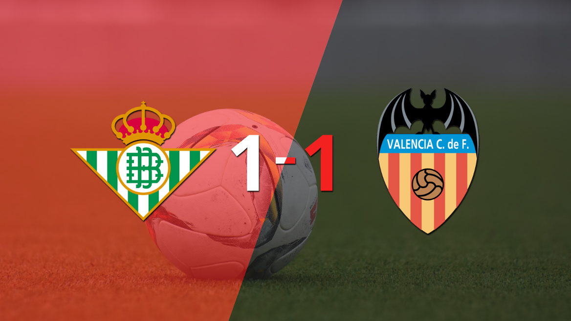 Betis logró sacar el empate de local frente a Valencia