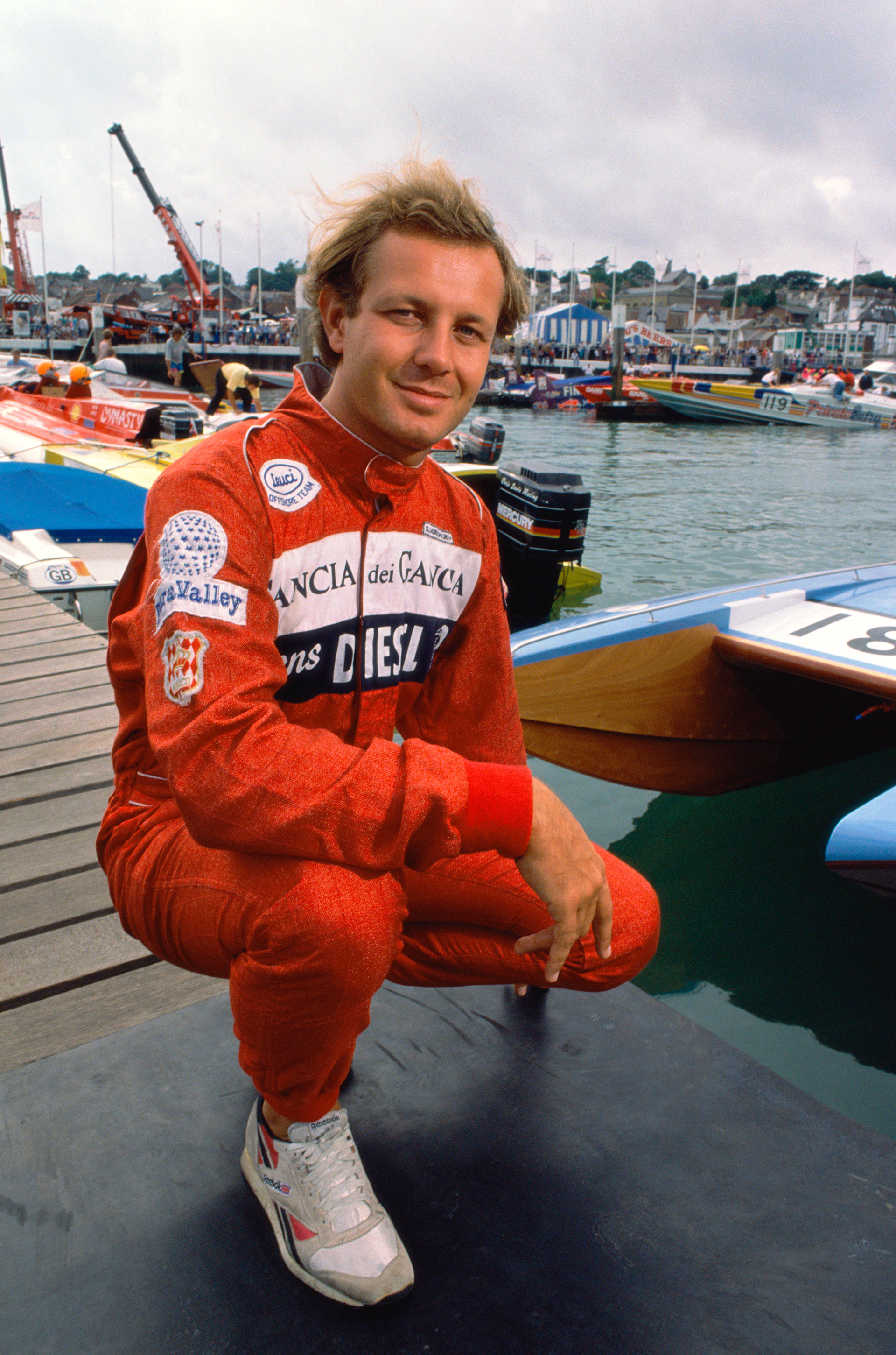 Stefano Casiraghi, el segundo marido de Carolina de Mónaco murió en 1990 en una competencia offshore (Photo by Tom Stoddart/Hulton Archive/Getty Images)