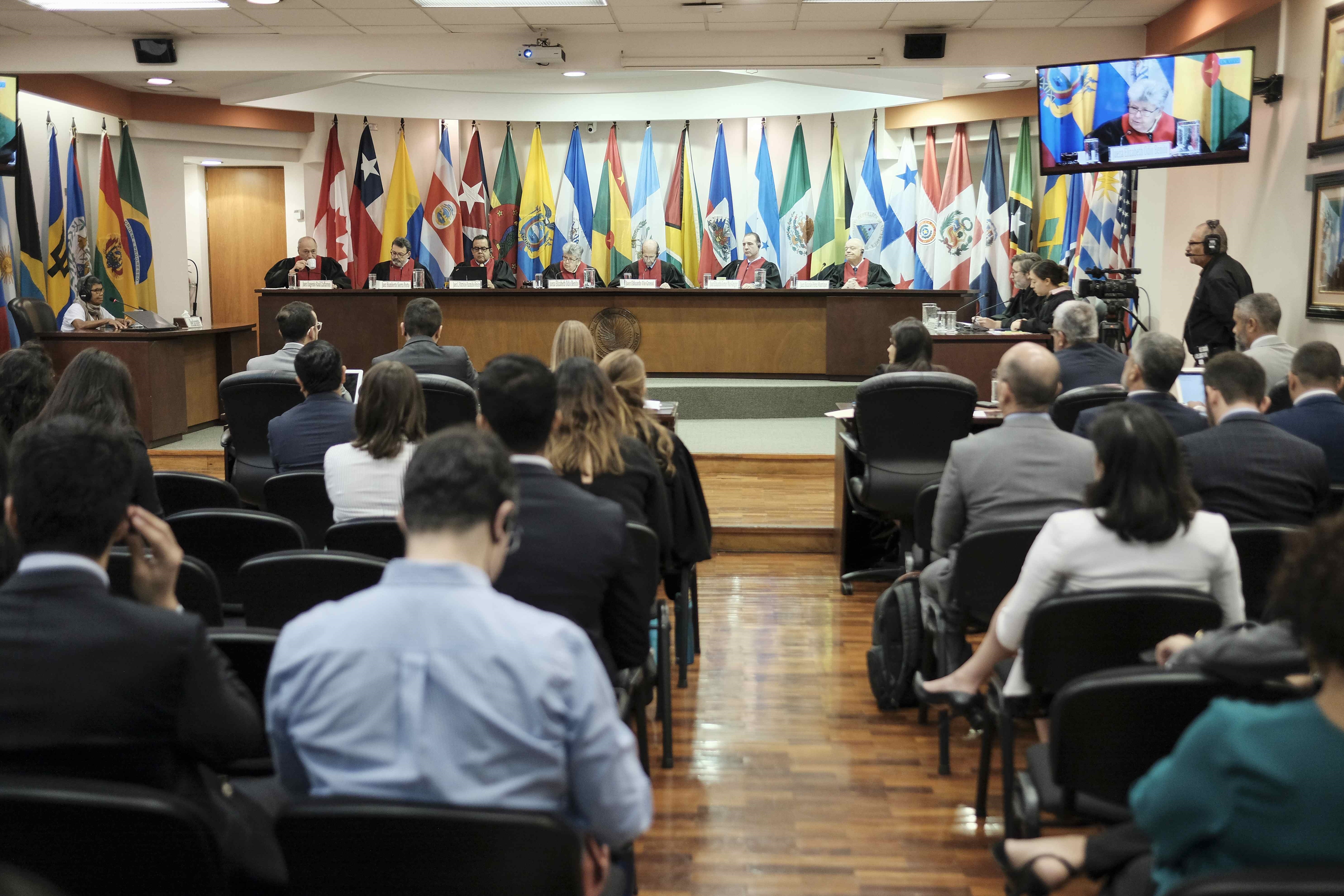 Vista general de una sesión de la Corte Interamericana de Derechos (EFE)