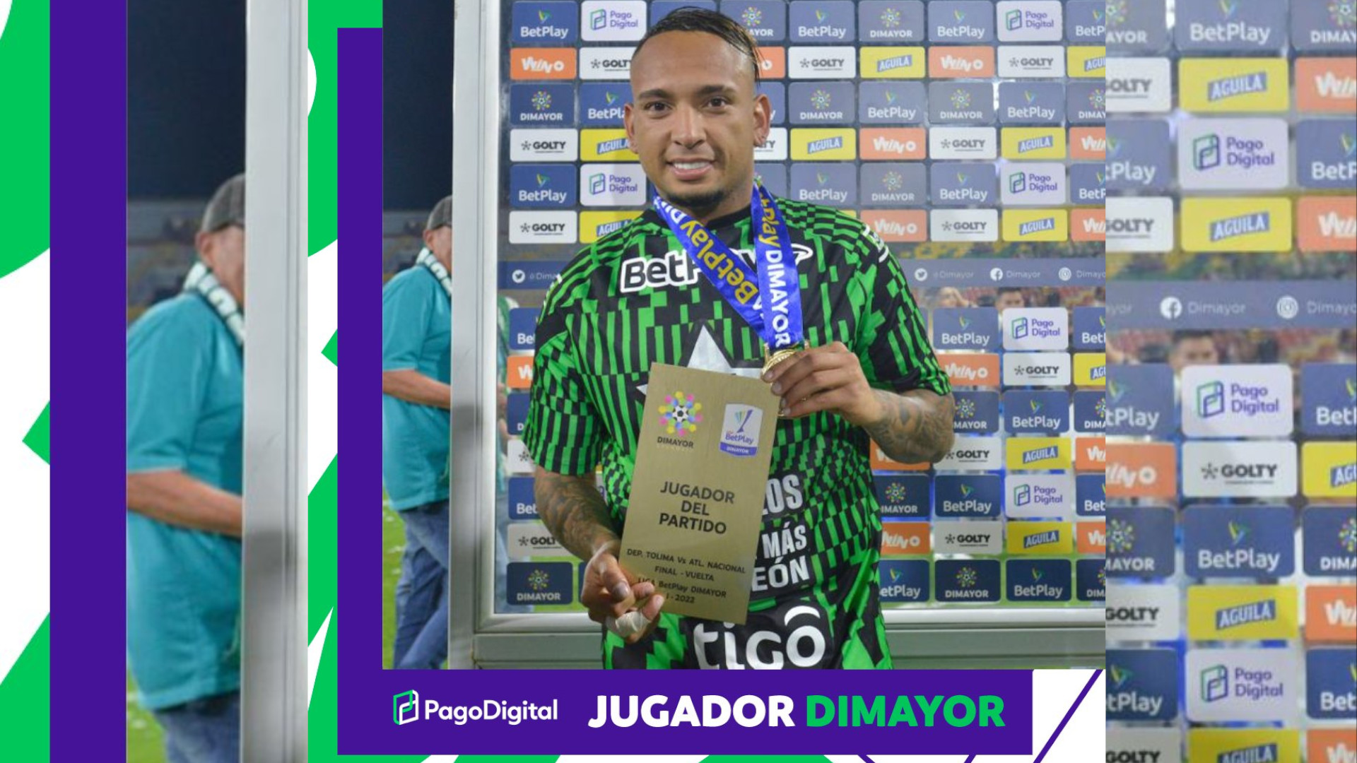 Jarlan Barrera declarado como el mejor jugador en la final de Nacional y Tolima. Foto: Dimayor