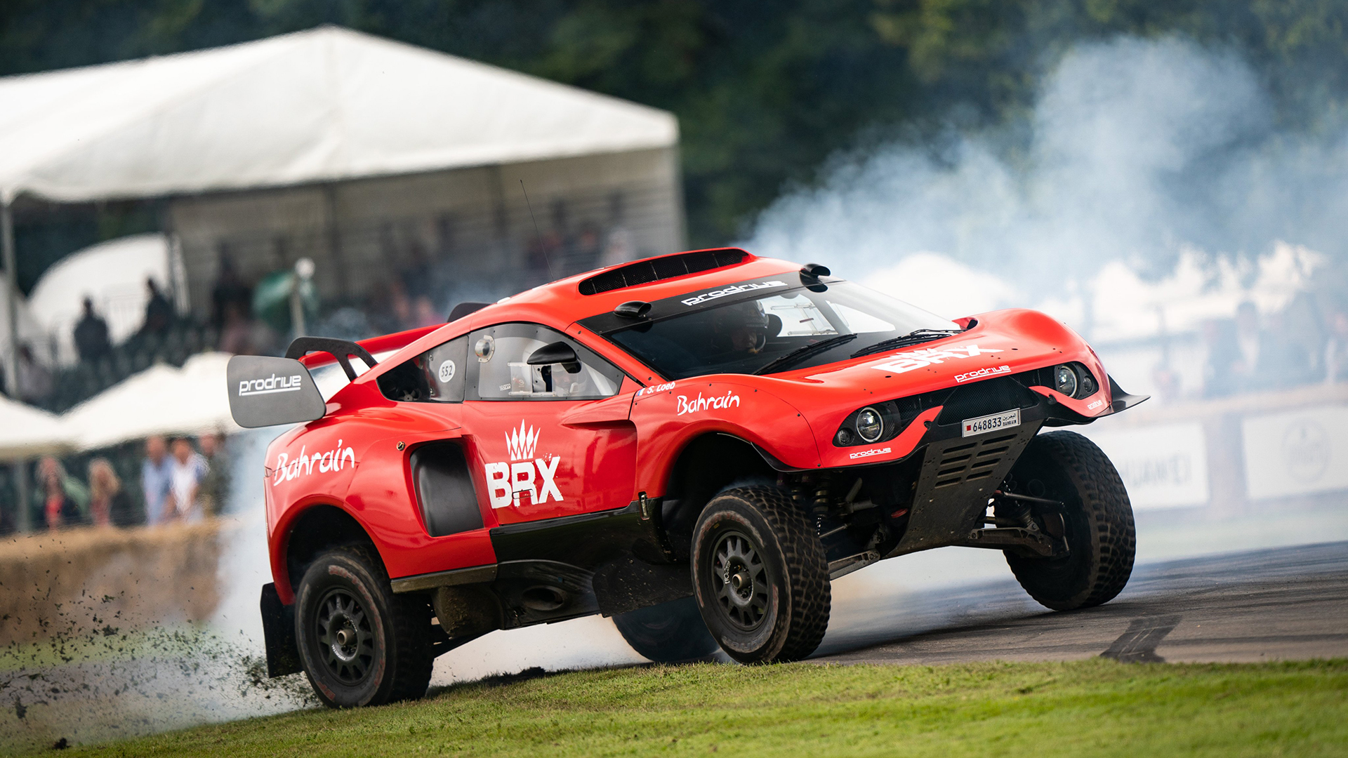 The prototype of the Bahrain Raid Xtreme Dakar Rally, a vehicle similar to the one that Argentine Orlando Terranova ran in the last edition (@fosgoodwood)