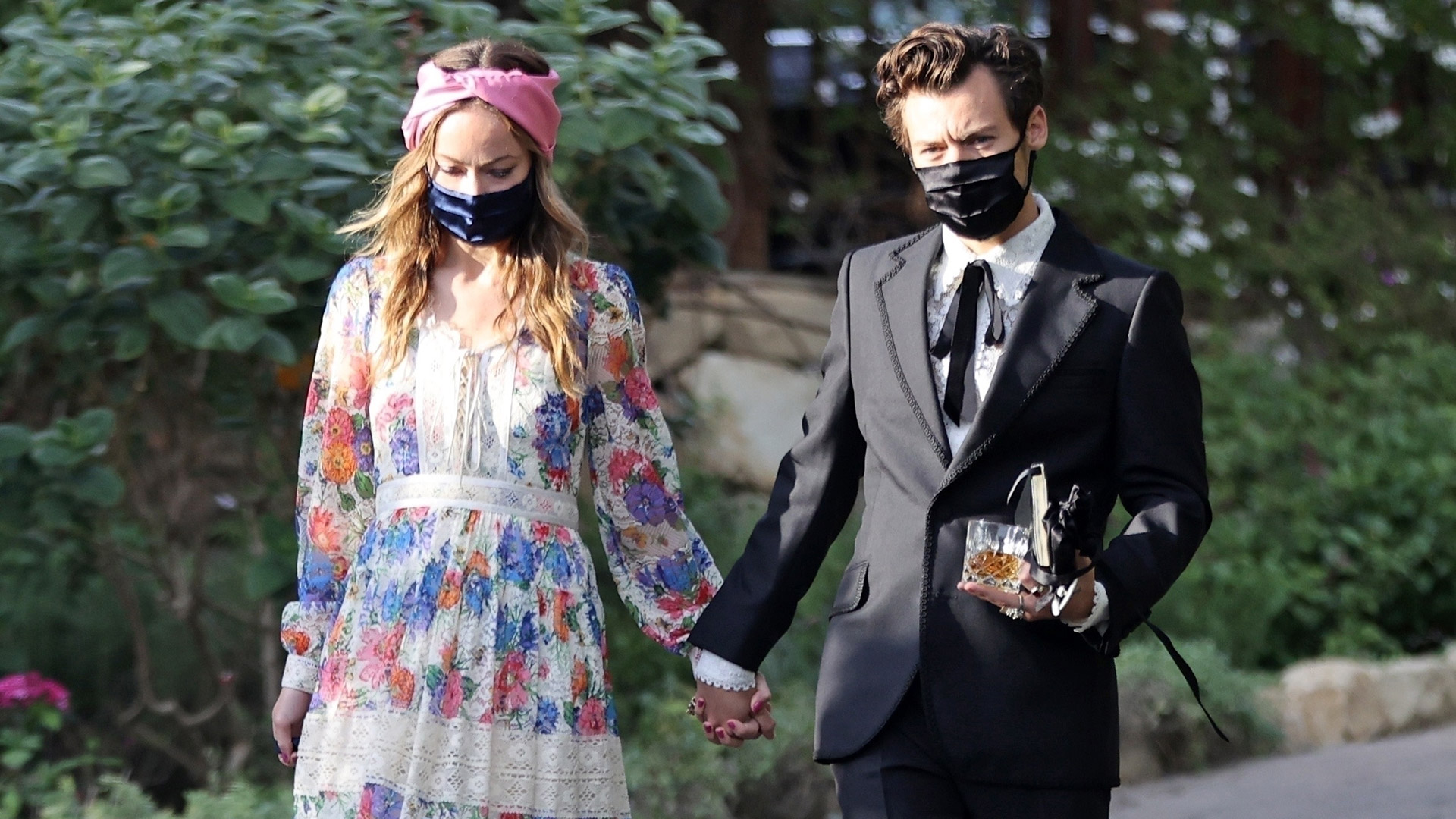 Harry Styles y Olivia Wilde en el casamiento de Jeffrey Azoff (The Grosby Group)