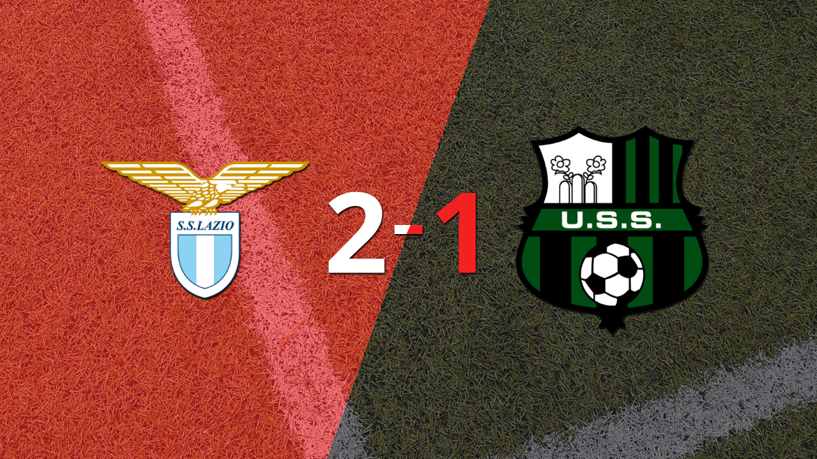 Con la mínima diferencia, Lazio venció a Sassuolo por 2 a 1