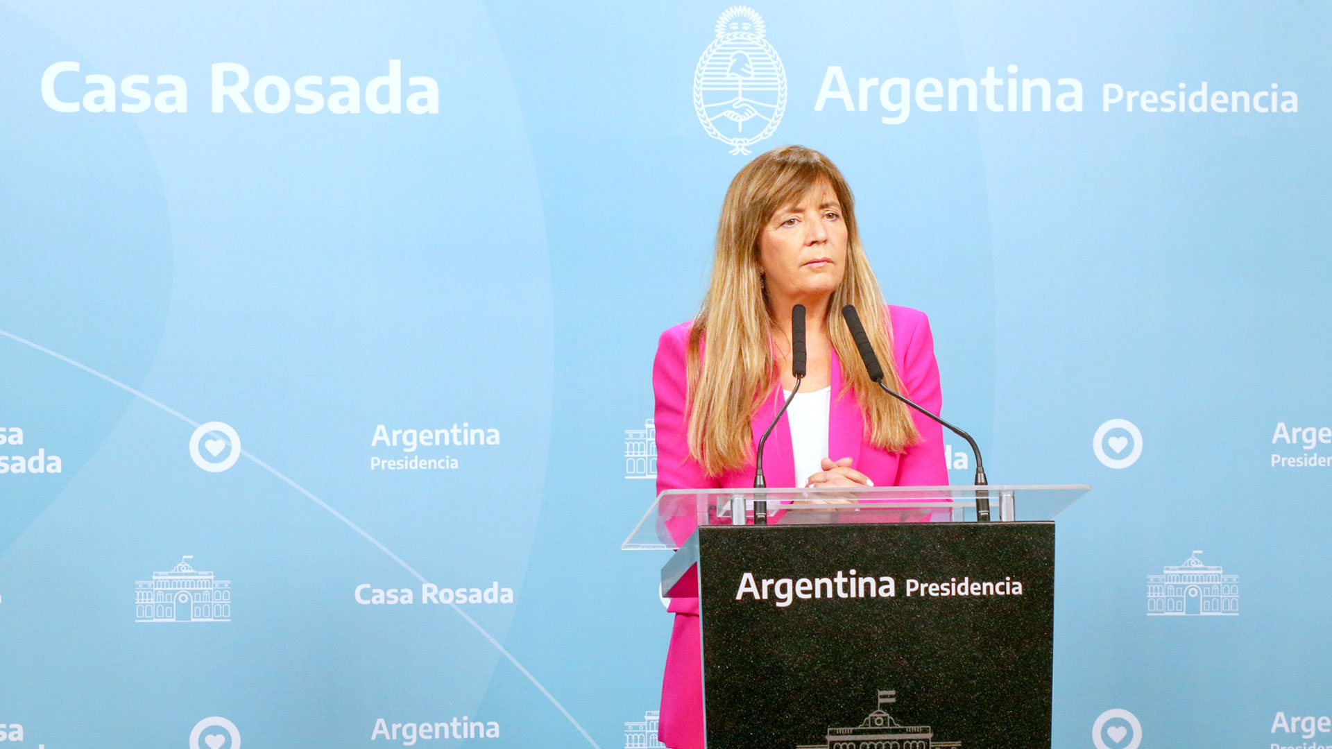 La Portavoz, Gabriela Cerruti, aseguró que De Pedro negó haber estado dolido y molesto por no formar parte de la reunión con los organismos de derechos humanos (Presidencia)