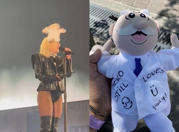 The interpreter of "bad-romance" she was hit in the face with a Dr. Simi stuffed animal (Photo: Twitter / @PReggaetonera)
