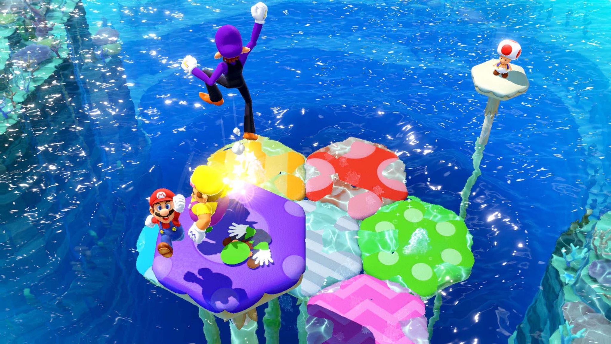 Todos contra todos o en un equipo: "Mario Party Superstars" provee diversión rápida en mini juegos (Foto: Nintendo/dpa )