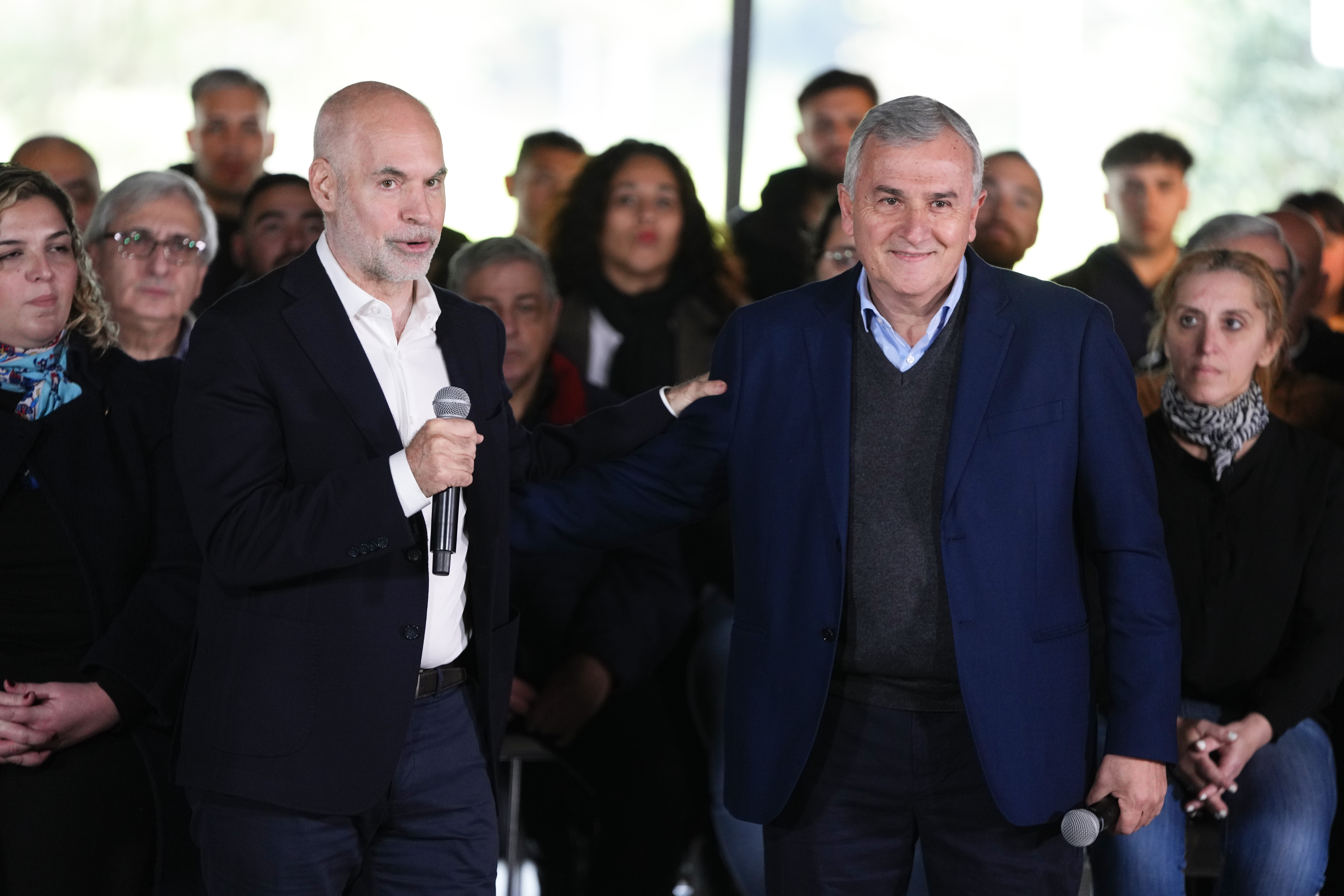 Horacio Rodríguez Larreta y Gerardo Morales (AP Foto/Natacha Pisarenko)