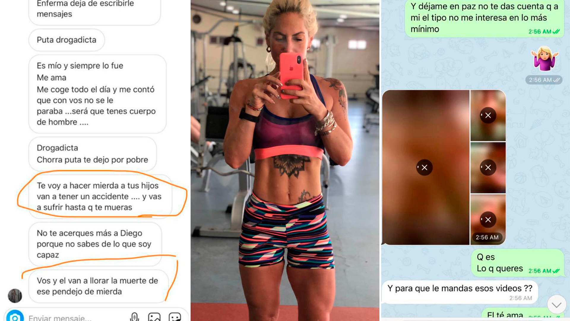 Procesaron al ex de la profesora de fitness y a su actual novia por pornoextorsión: los mensajes en redes que los complican 