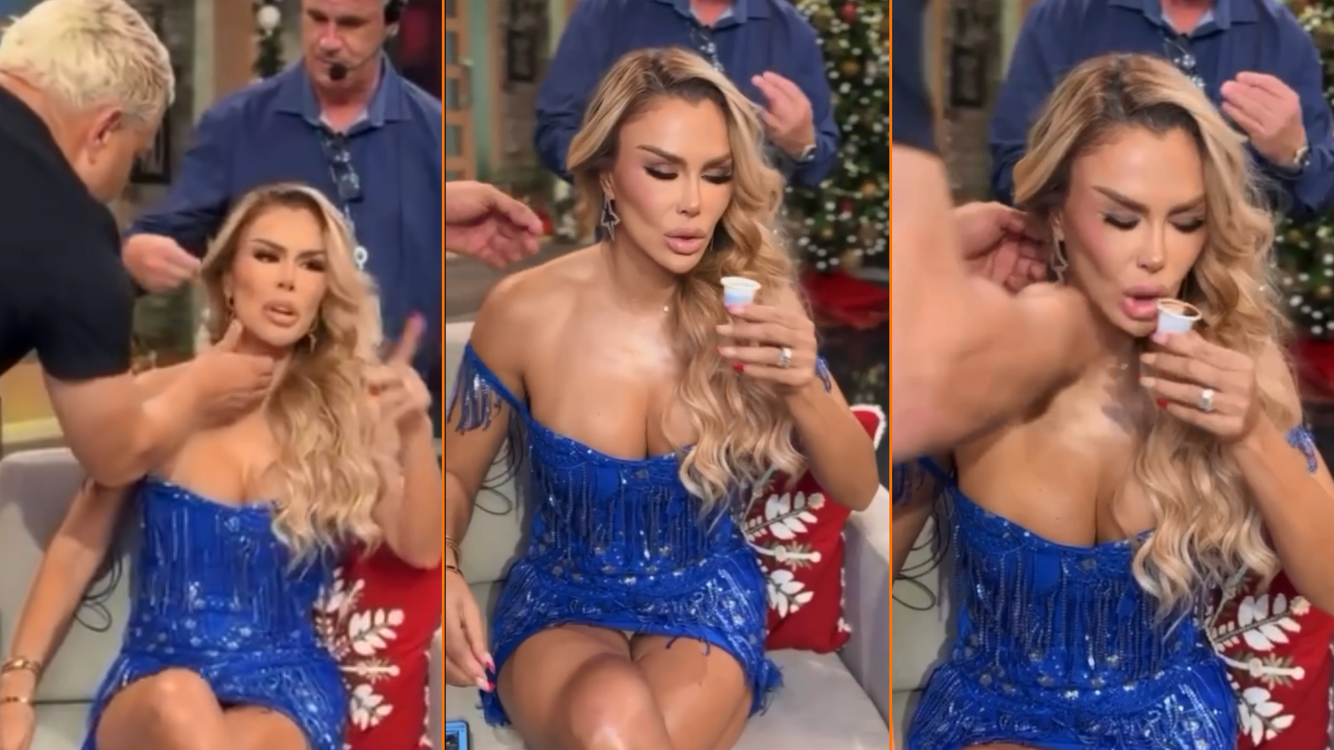 Derraman café caliente sobre Ninel Conde en programa de televisión; así  reaccionó la actriz | VIDEO - Infobae