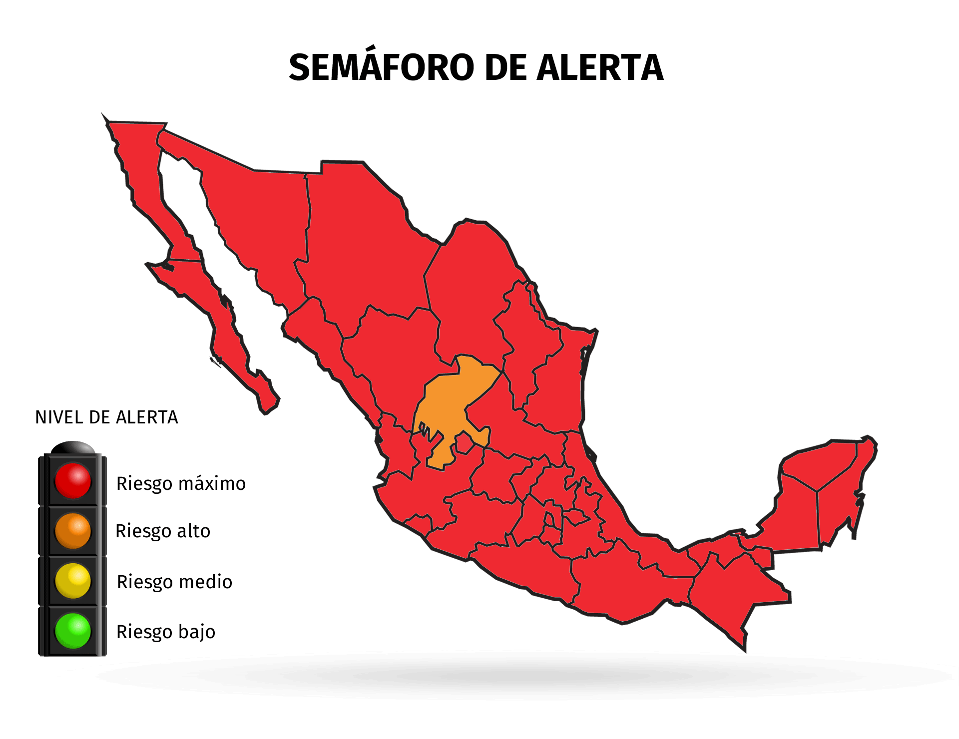 Estos Son Los Niveles De Contagio En Los Seis Estados Que Visitará López Obrador A Partir Del