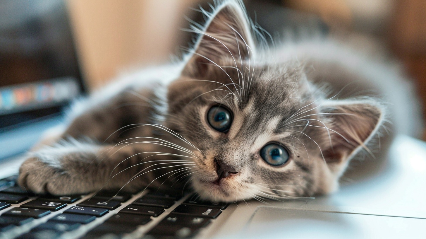 Por qué los gatos se recuestan sobre las computadoras de sus dueños
