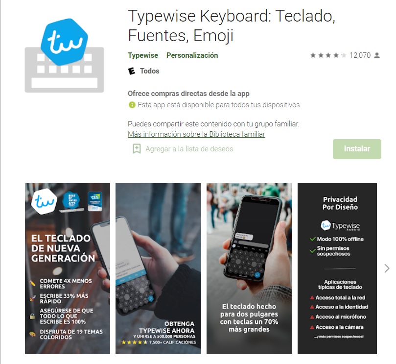 Typewise ofrece un diseño diferente para optimizar el uso del teclado