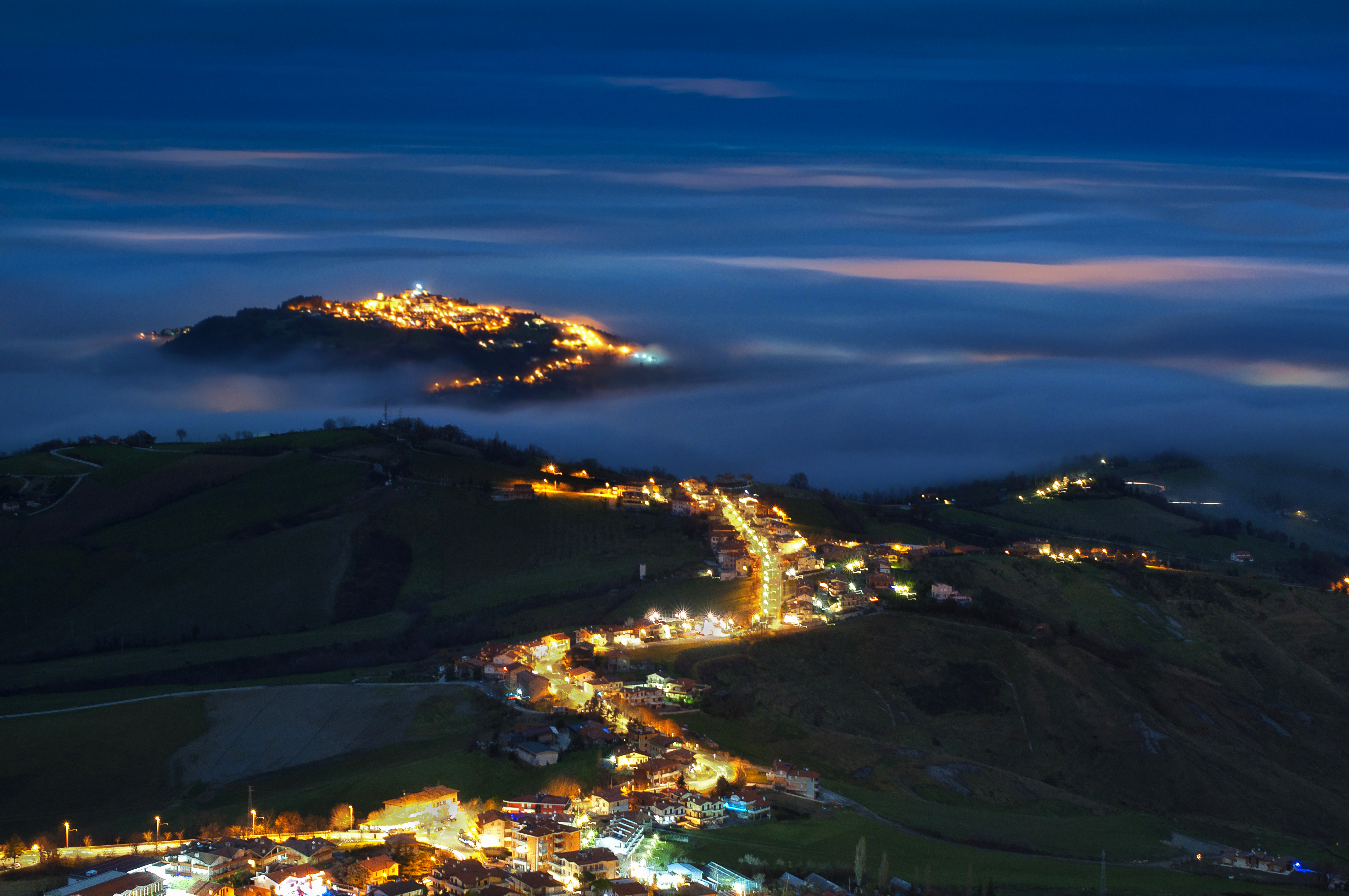 Un panorama desde el Monte Titano, en San Marino