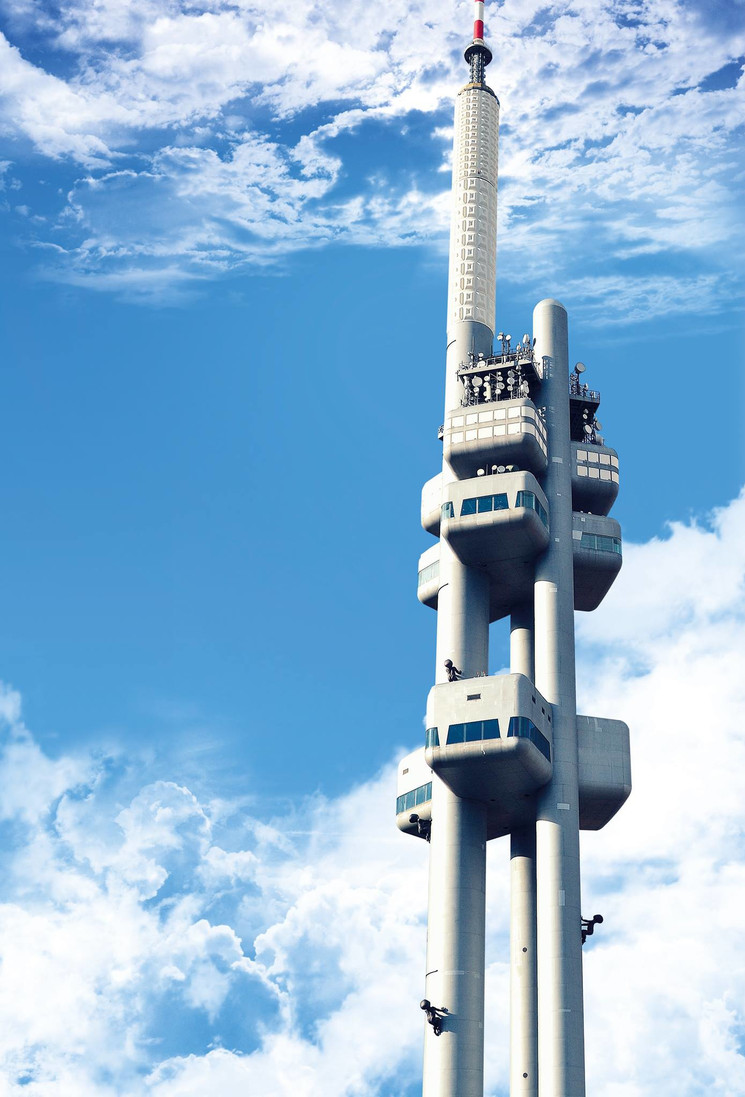 La antigua torre de televisión de Praga, reconvertida actualmente en el mirador más alto de la República Checa 