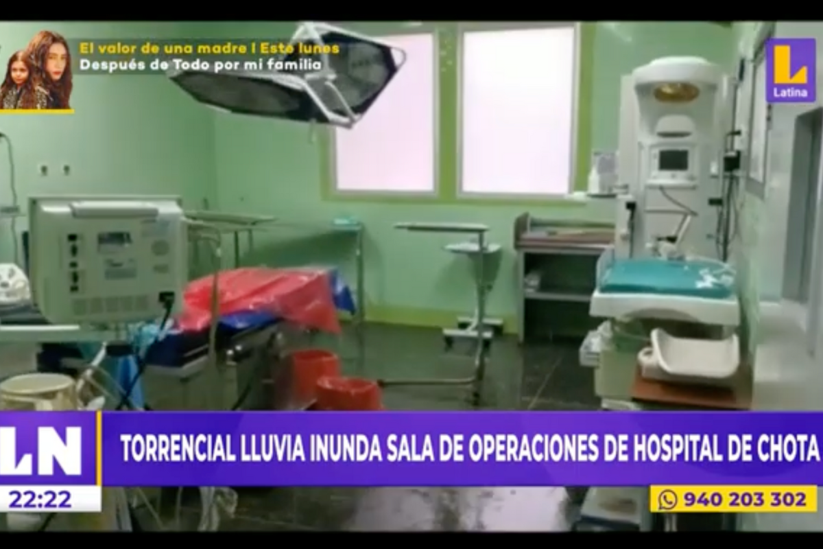 Lluvia torrencial en Cajamarca inundó sala de operaciones de hospital José Soto en Chota