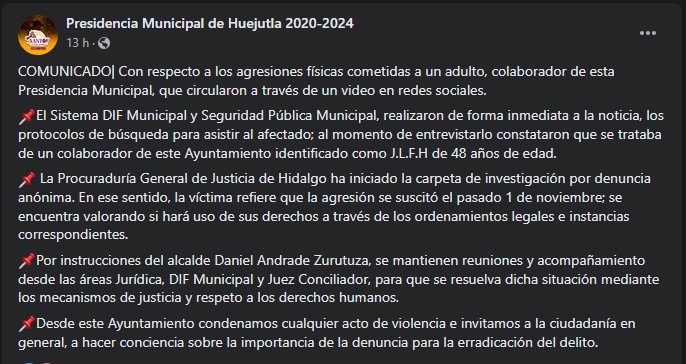 (foto: Facebook/Presidencia Municipal de Huejutla 2020-2024 )